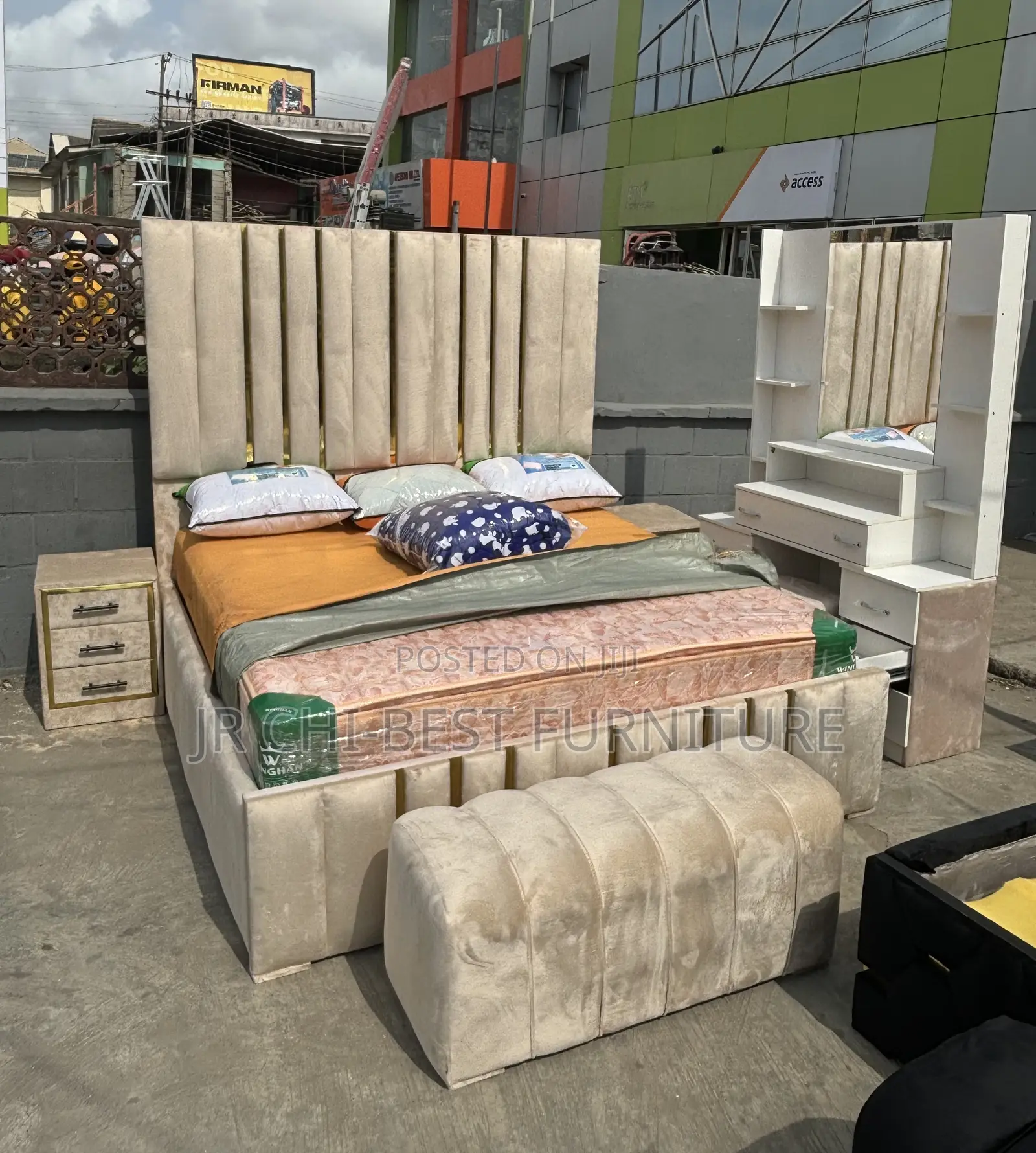 Highly Sought After Set of Quality 6 X 6 HDF Full Bedframe Set