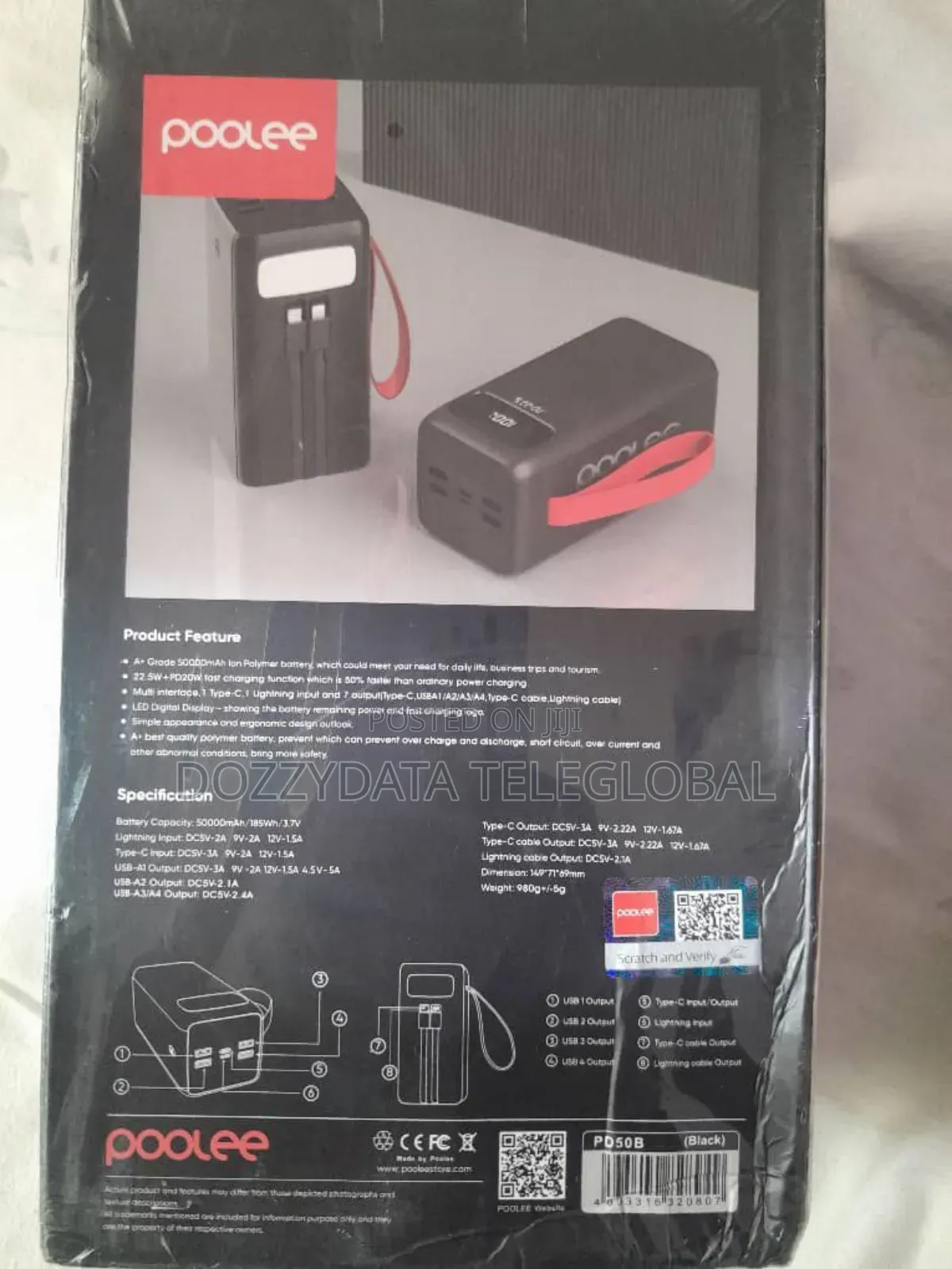 Poolee Blaze 50000mah 22.5w Powerbank