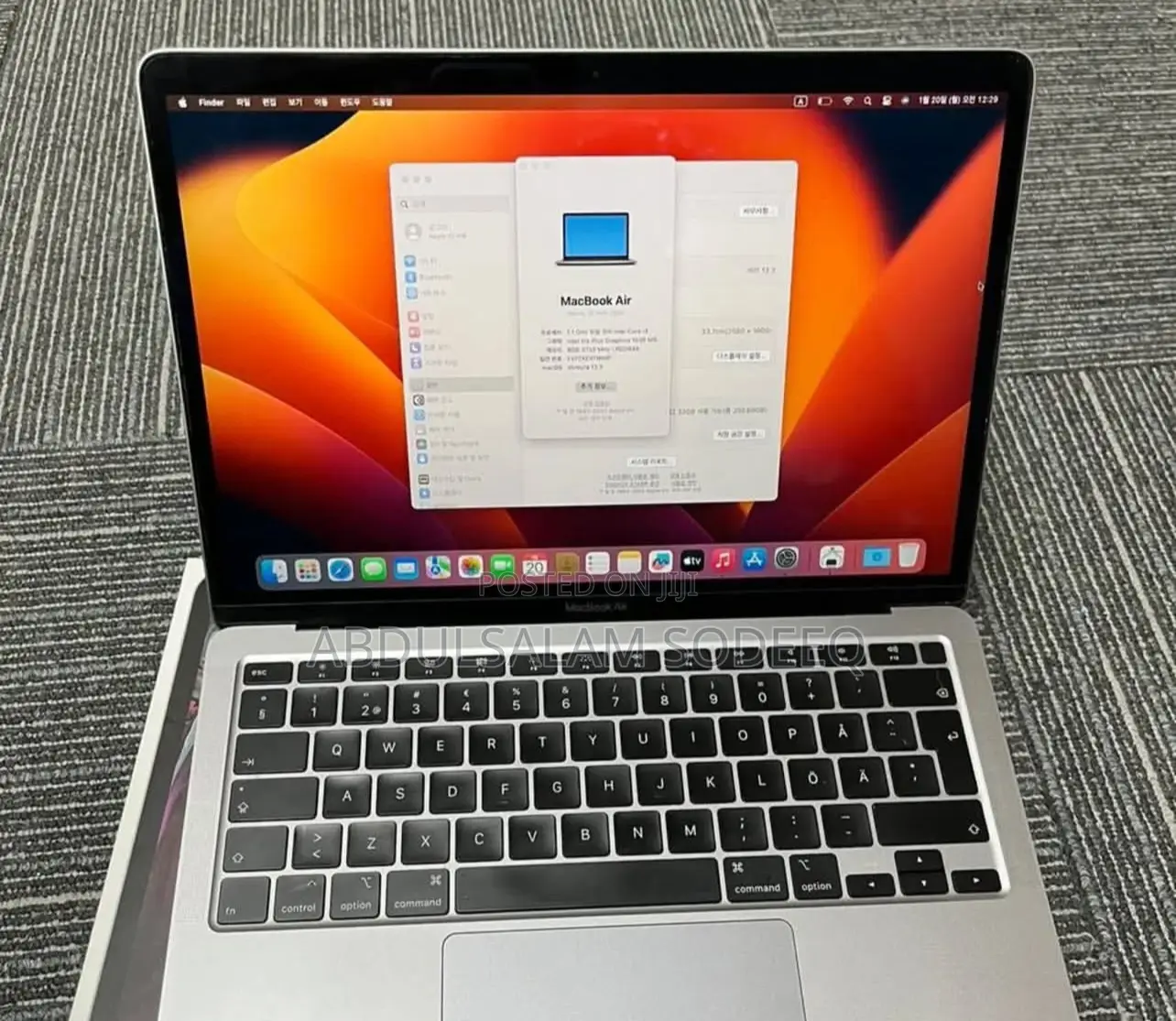 Laptop Apple MacBook Air 2020 M1 8GB Apple M1 SSD 256GB