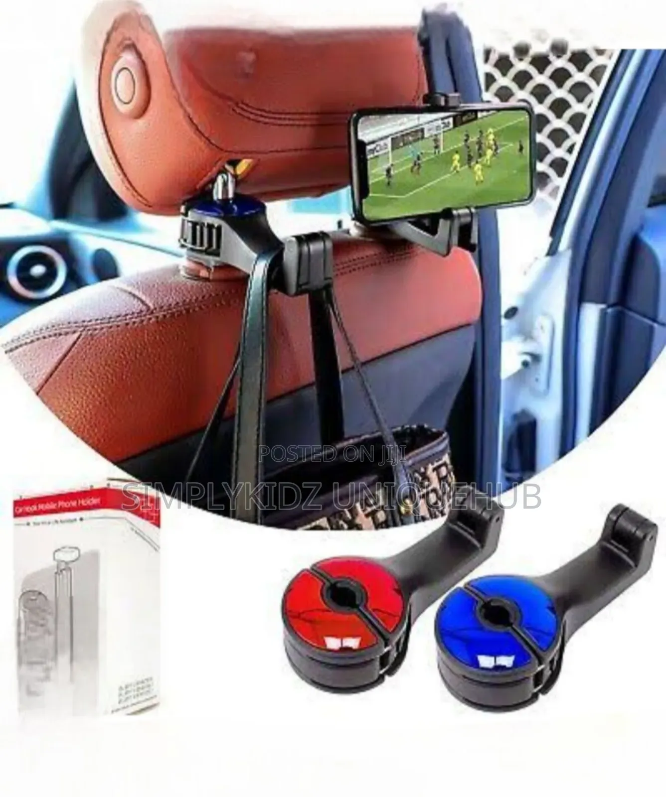 Car Hook Headset Hanger, Back Seat Hook With Phone Holder