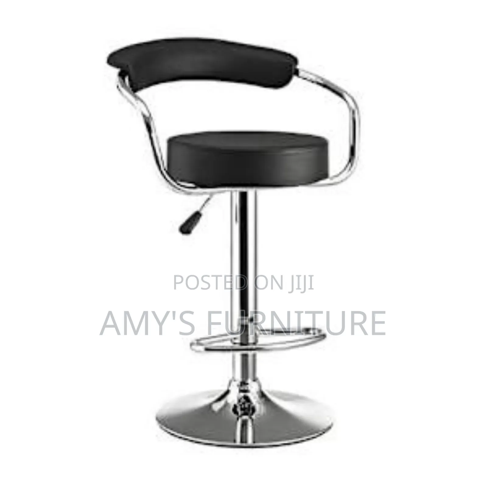 Round Chrome Bar Stool