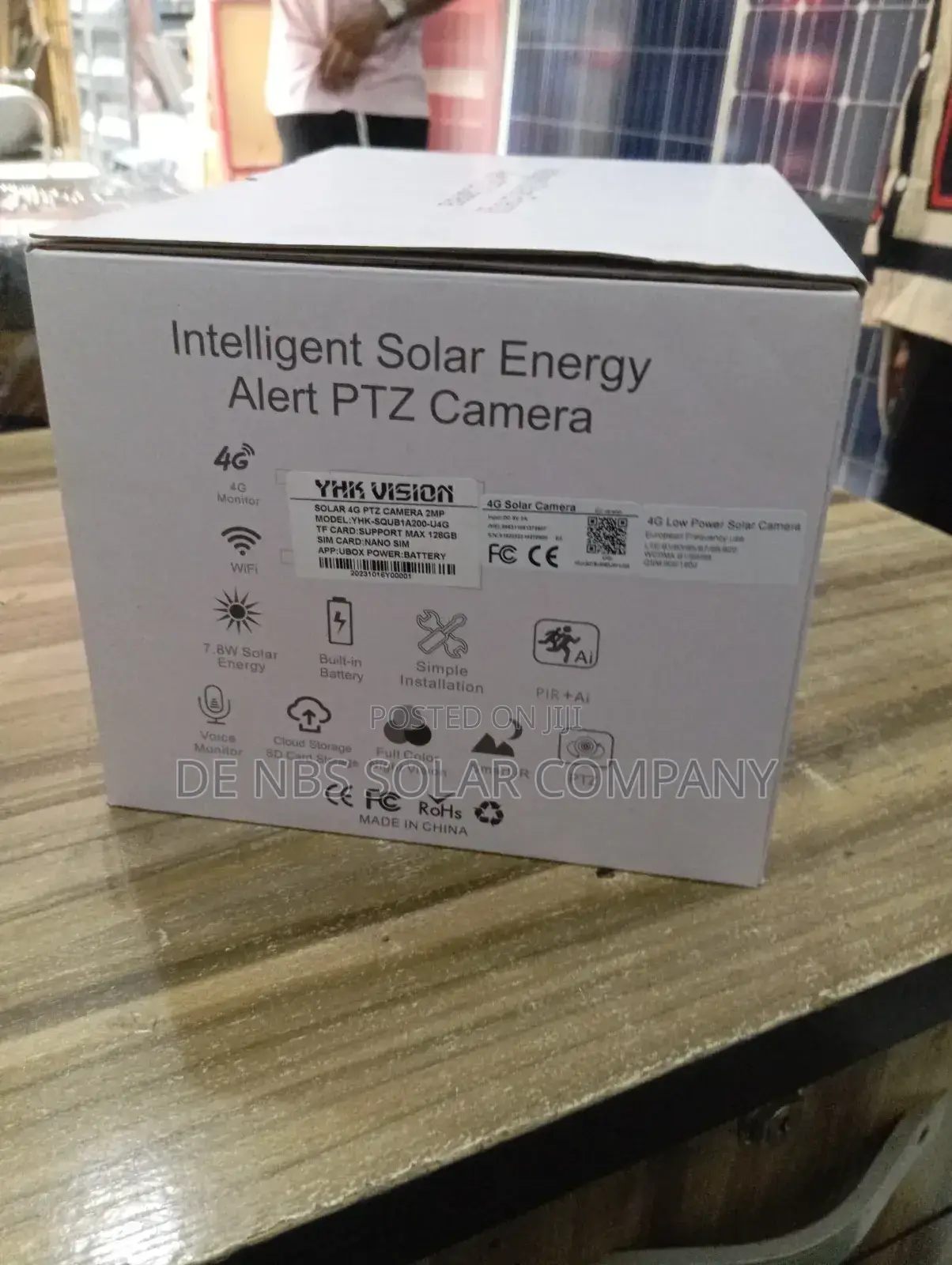 Single Lens PTZ 4g Sim Card Auto Tracking Solar Camera 360°