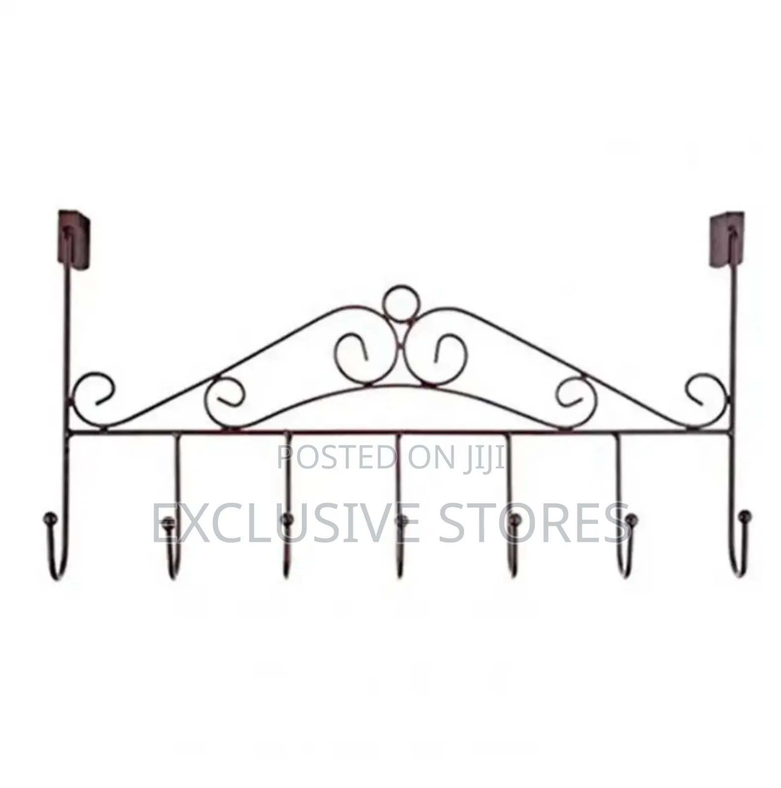 7 Hooks Iron Hook Over Door Metal Hanger