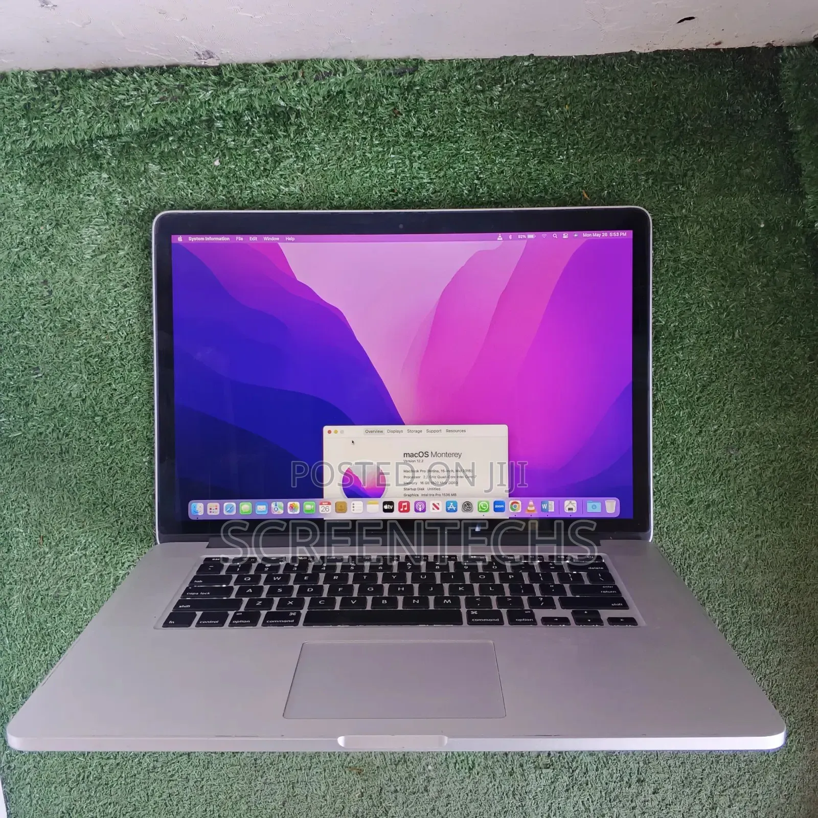 Laptop Apple MacBook Pro 2015 16GB Intel Core i7 SSD 512GB