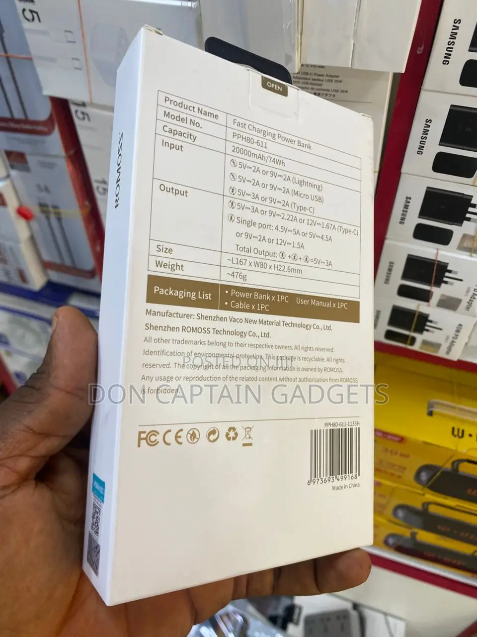 Romoss Power Bank 30000mah 22.5w Sense 8f