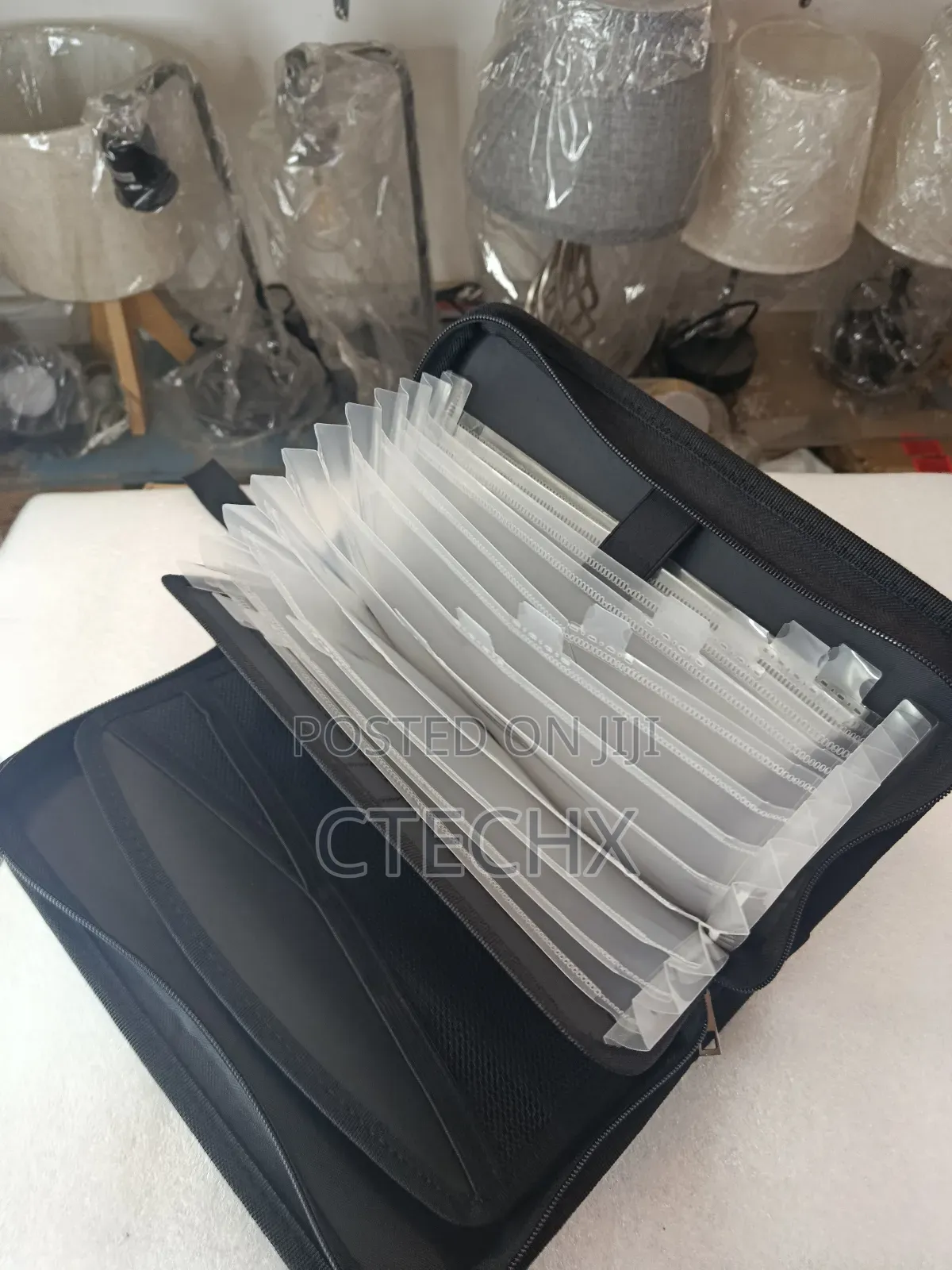 Fireproof Document Organizer, 13 Pocket Holder With Labels