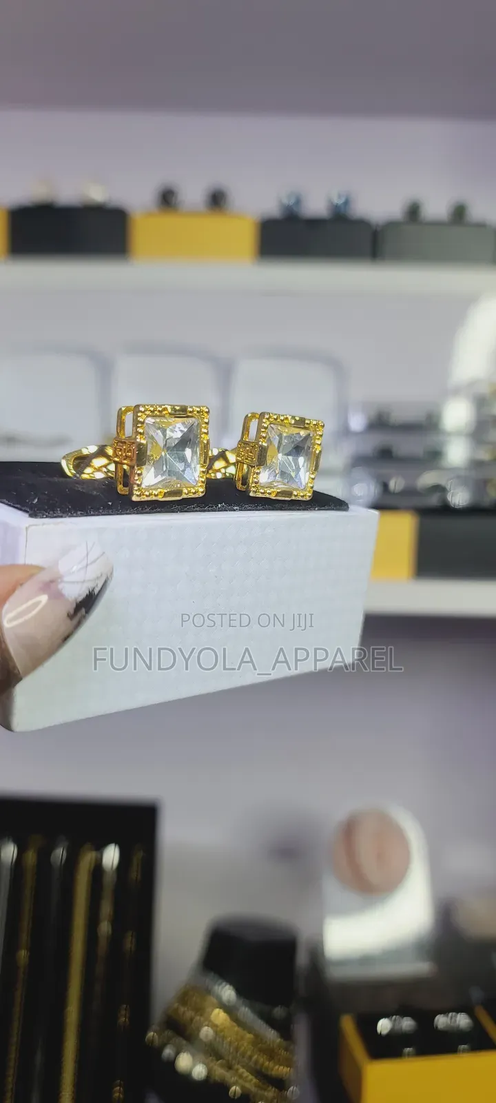 Gold Engrave Quality Cufflinks