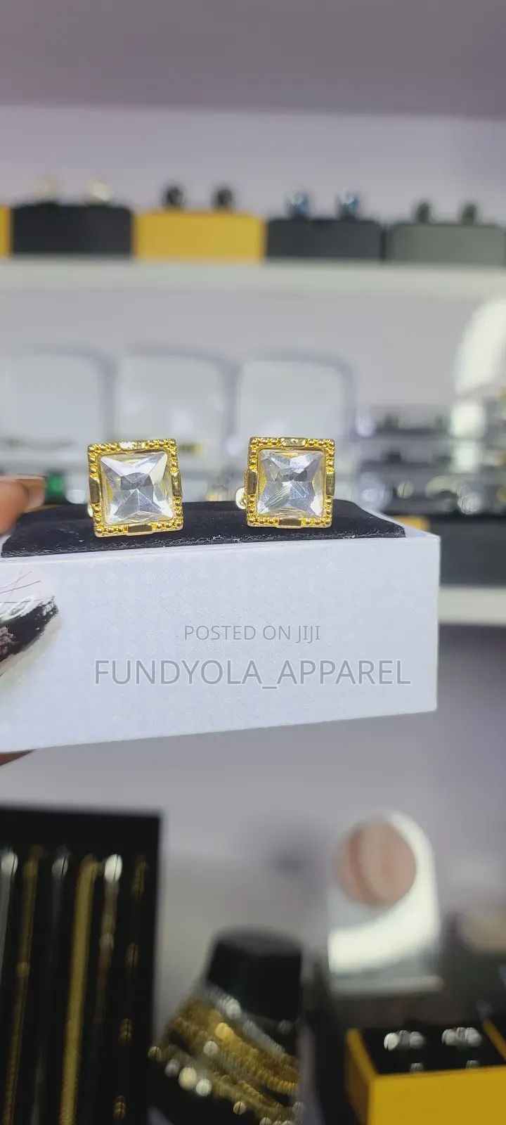 Gold Engrave Quality Cufflinks