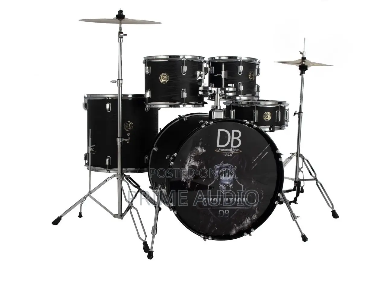 Db Drum Set (Evolution Matt Black -grain) With Drum Kits