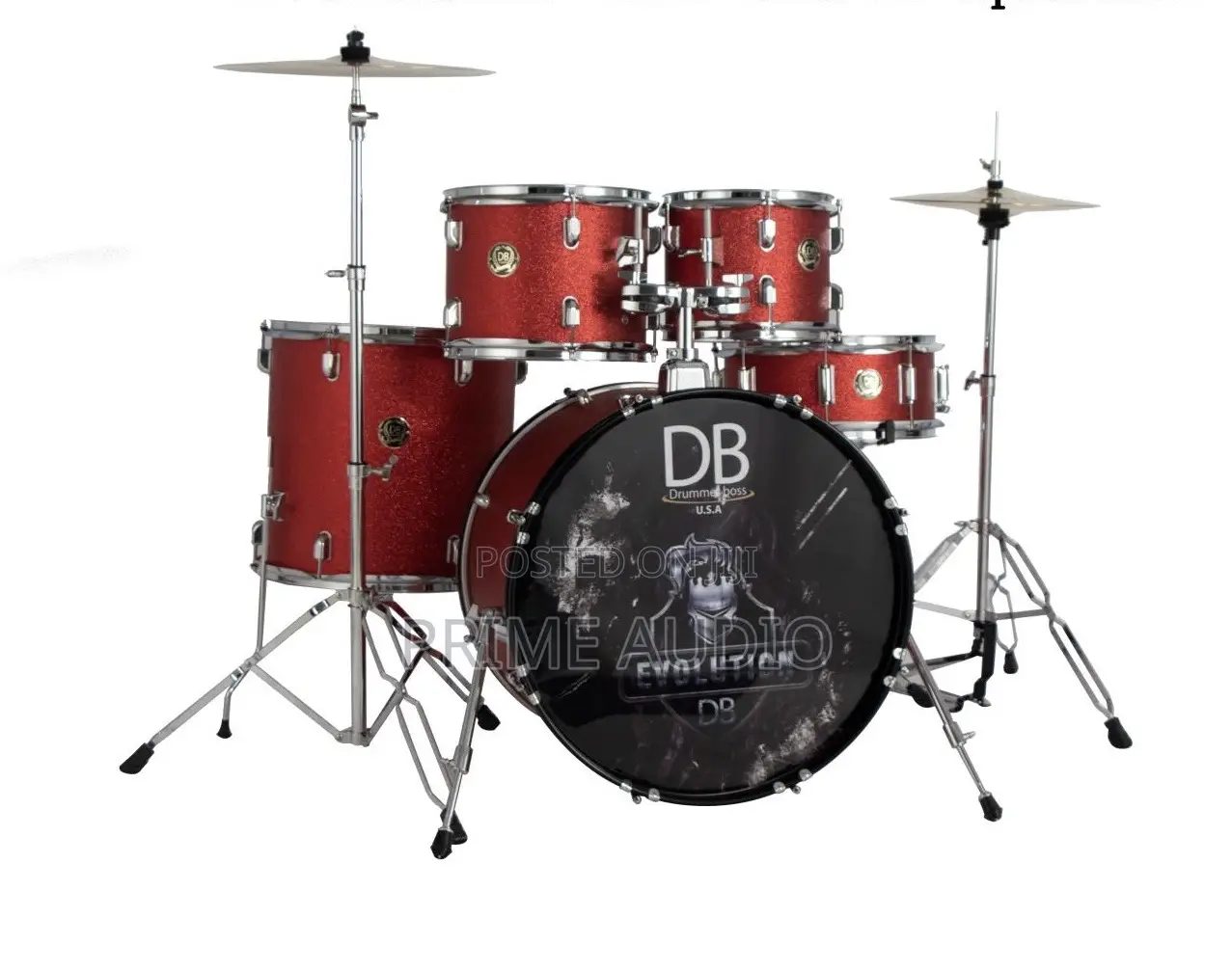 Db Drum Set (Evolution Matt Black -grain) With Drum Kits