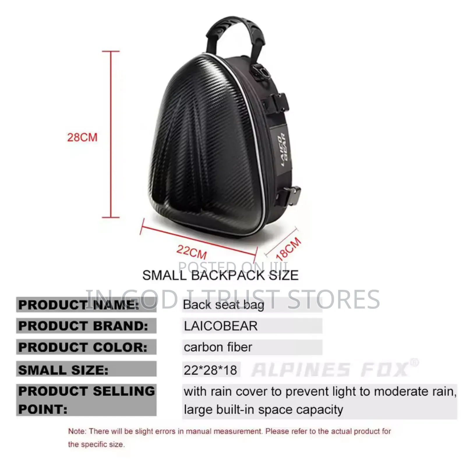 Carbon Fiber Motorcycle Bag Waterproof