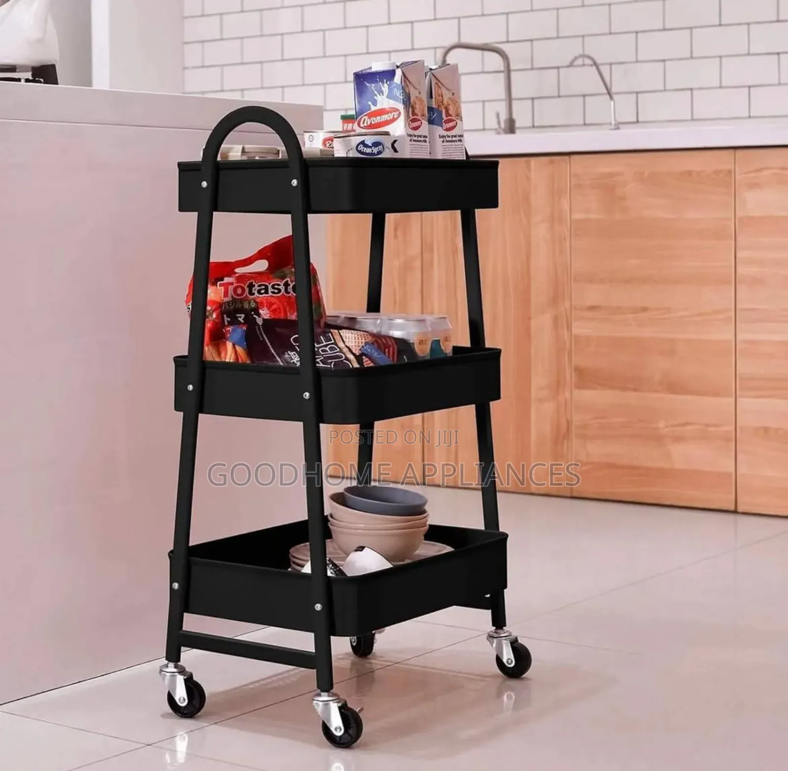 3 Layer Metal Multipurpose Trolley