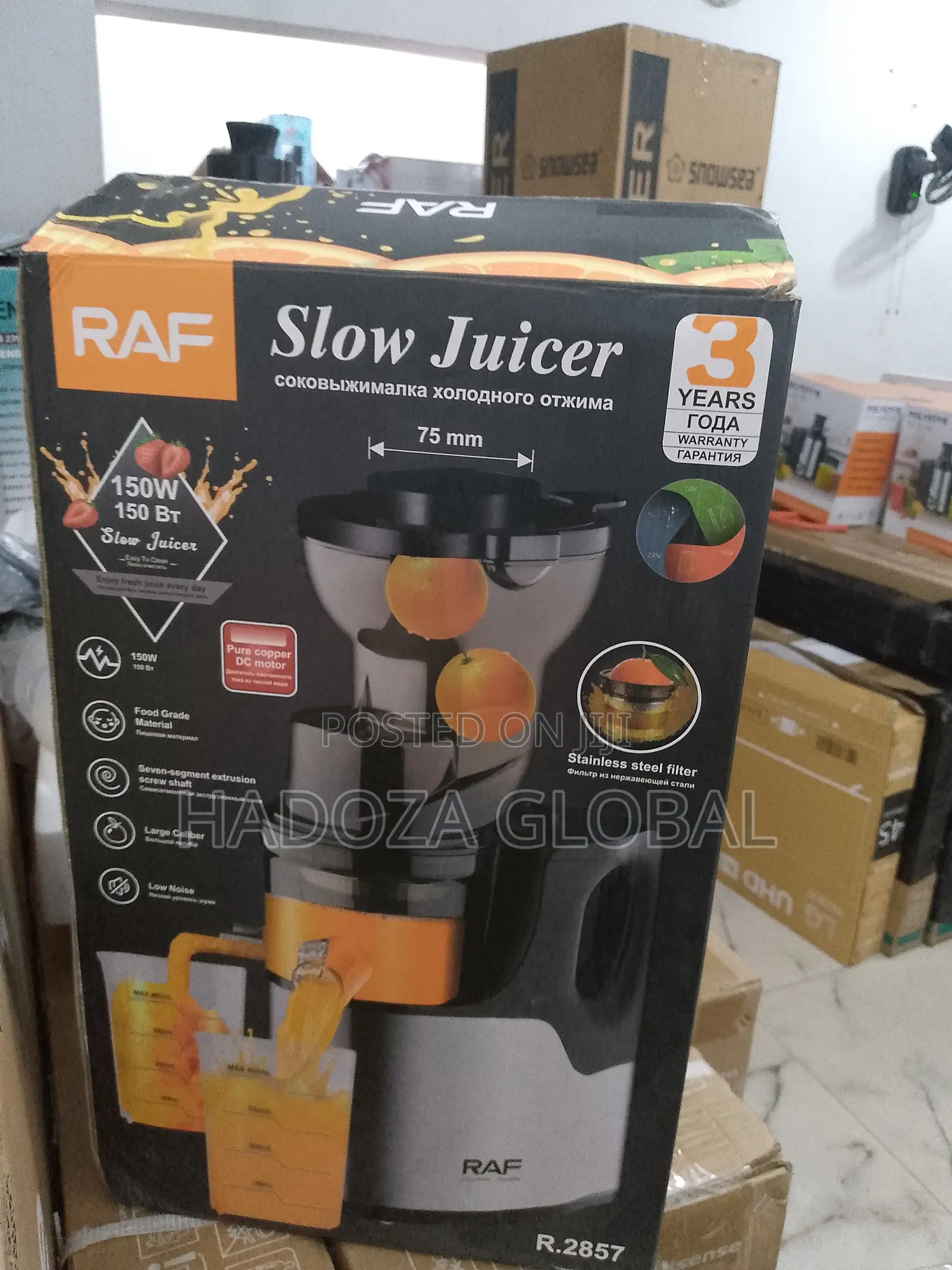New Raf Slow Juicer Machine - Fruits & Veggies - 150w