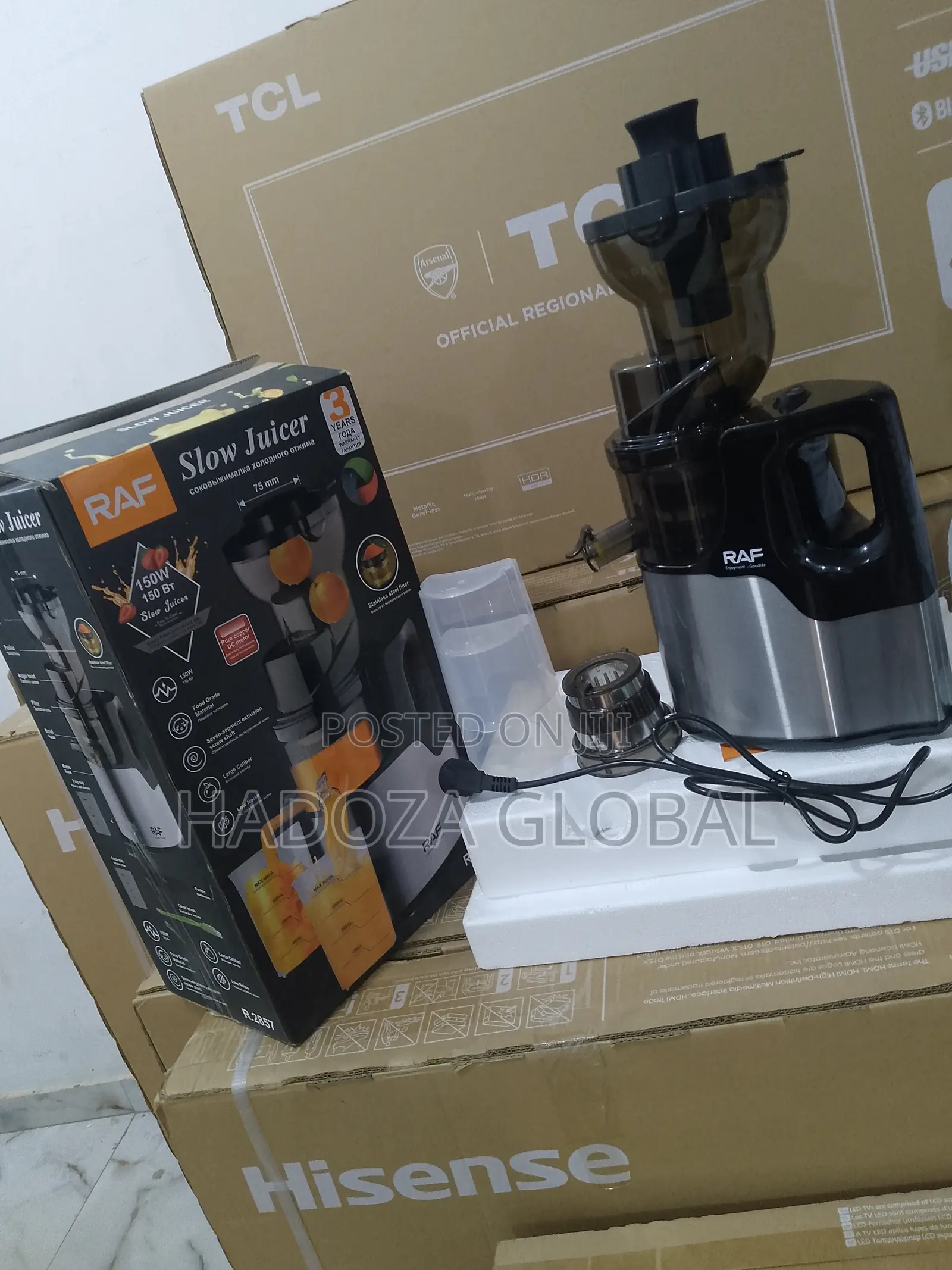 Raf Fruit & Vegetables Cold Press Juicer - 150w - R-2857