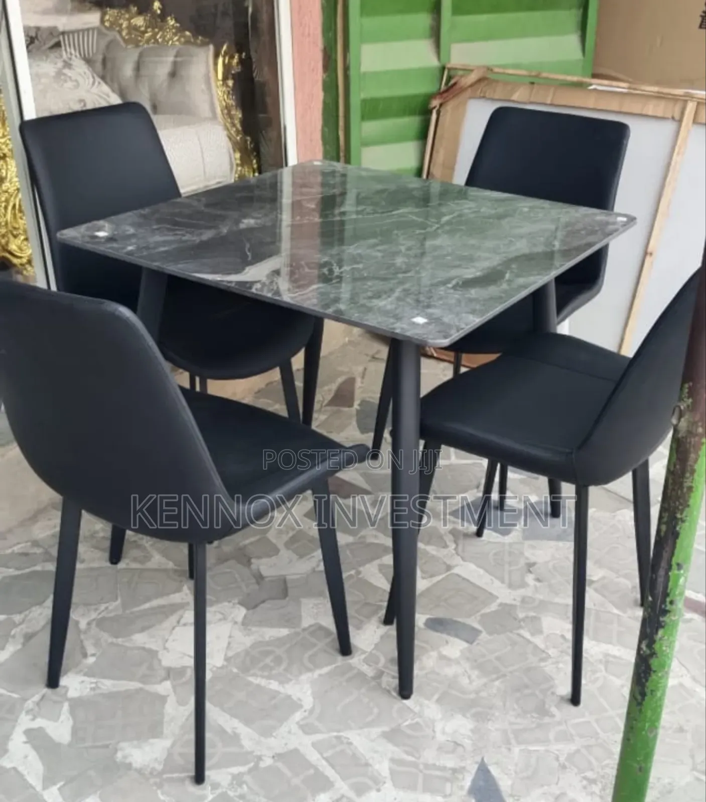 4 Seaters Portable Marble Dining