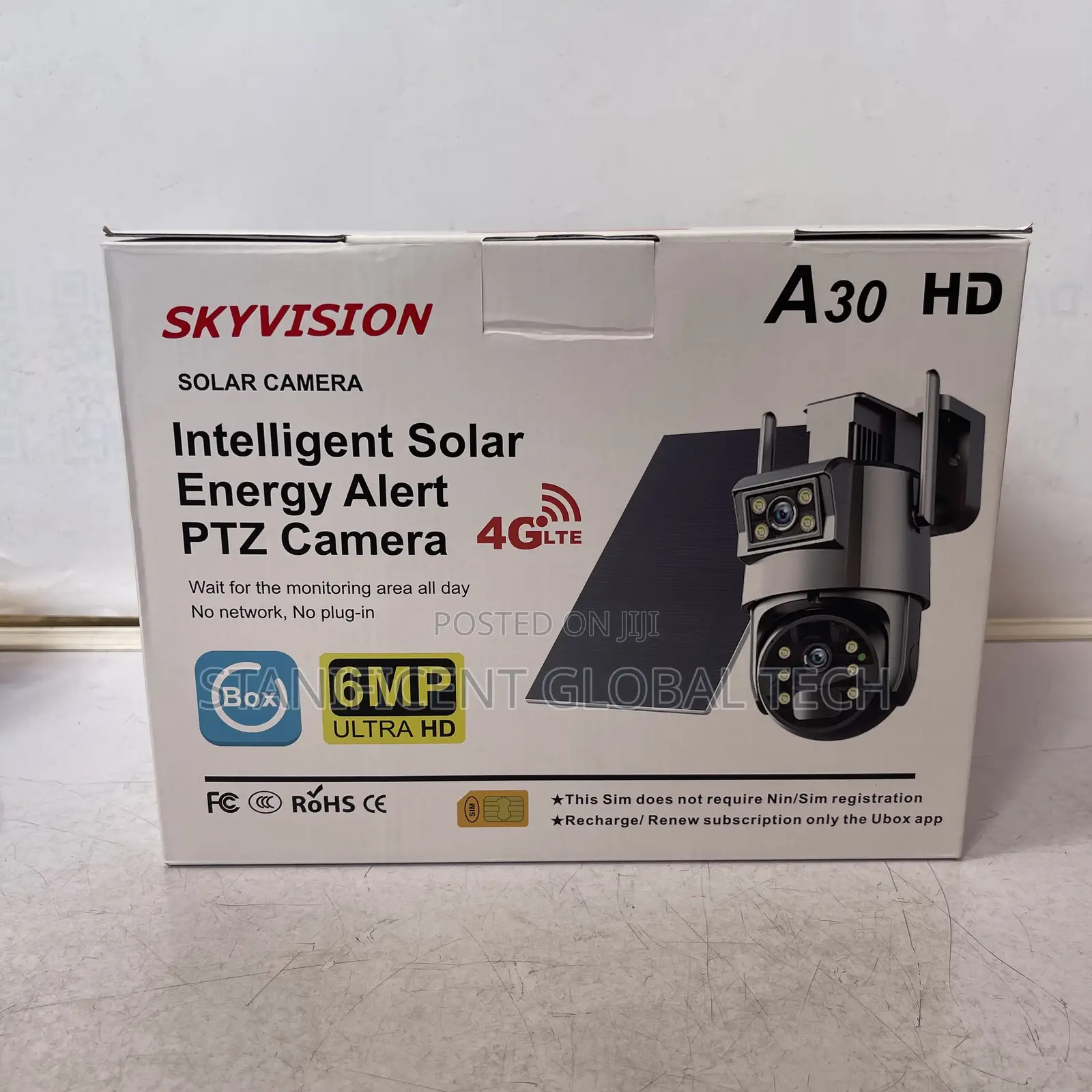 Skyvision 6mp A30 4g Dual Lens Solar Ptz Outdoor Camera (Ubox App)