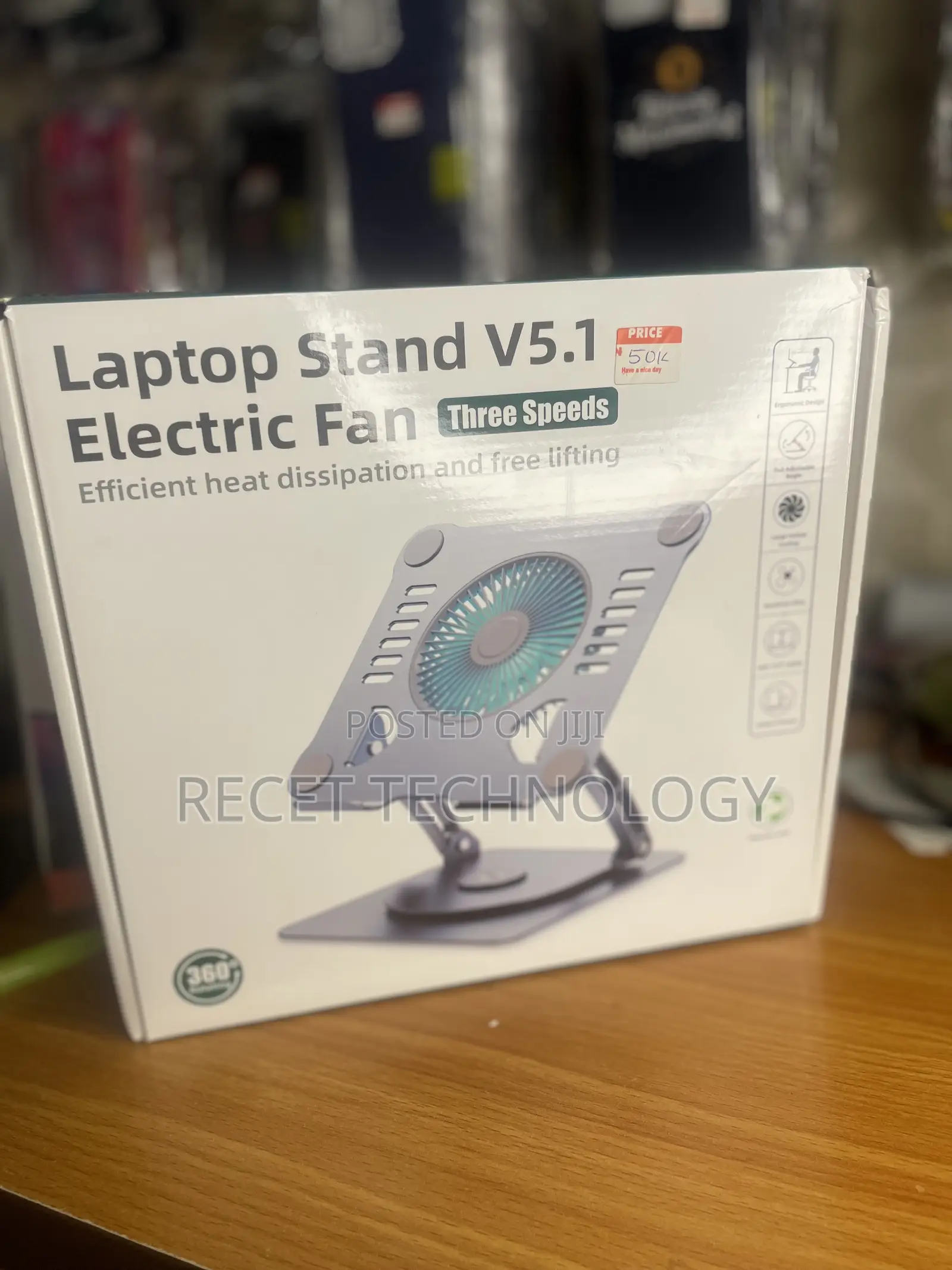 Rotating Laptop Stand With Cooling Fan