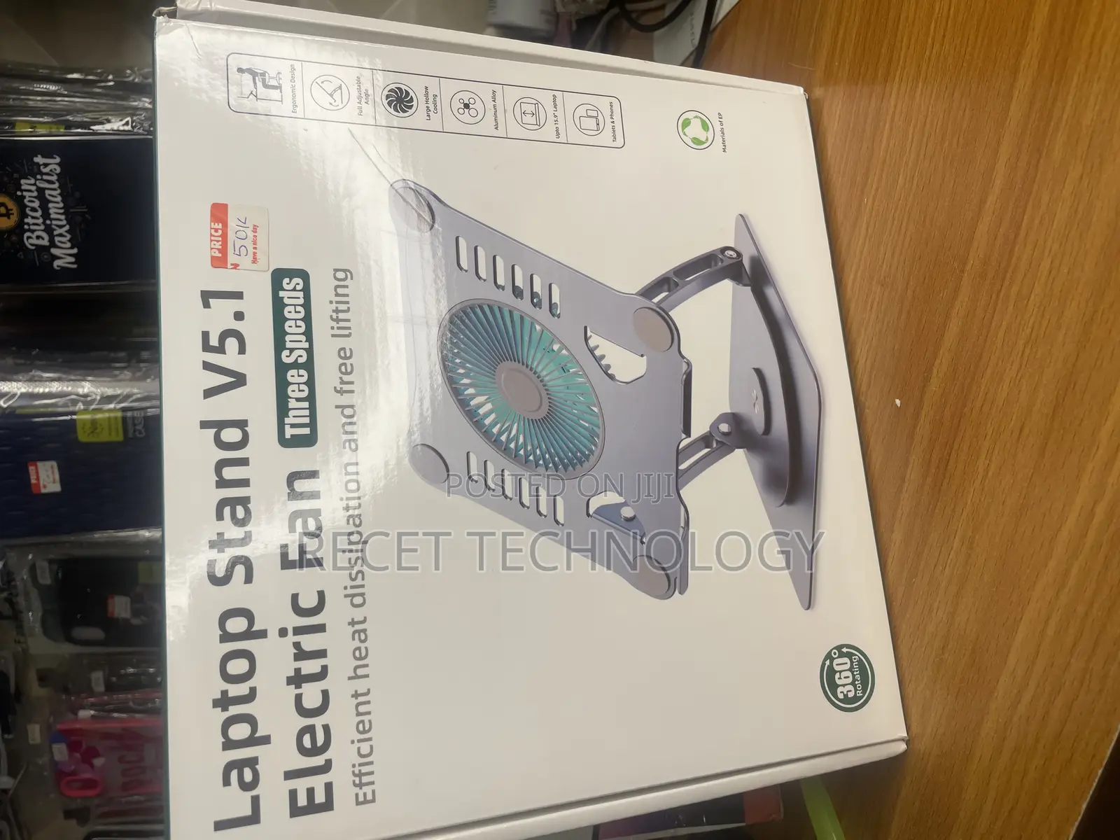 Rotating Laptop Stand With Cooling Fan