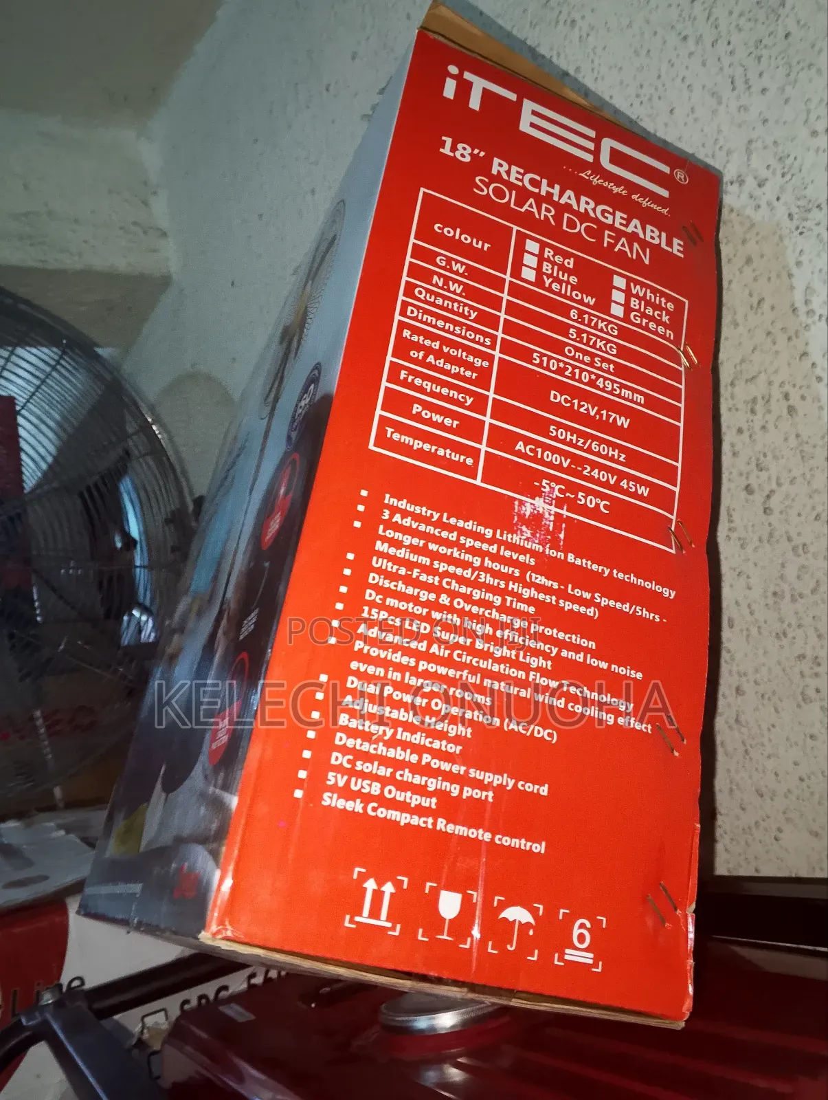 Itec Rechargeable Fan