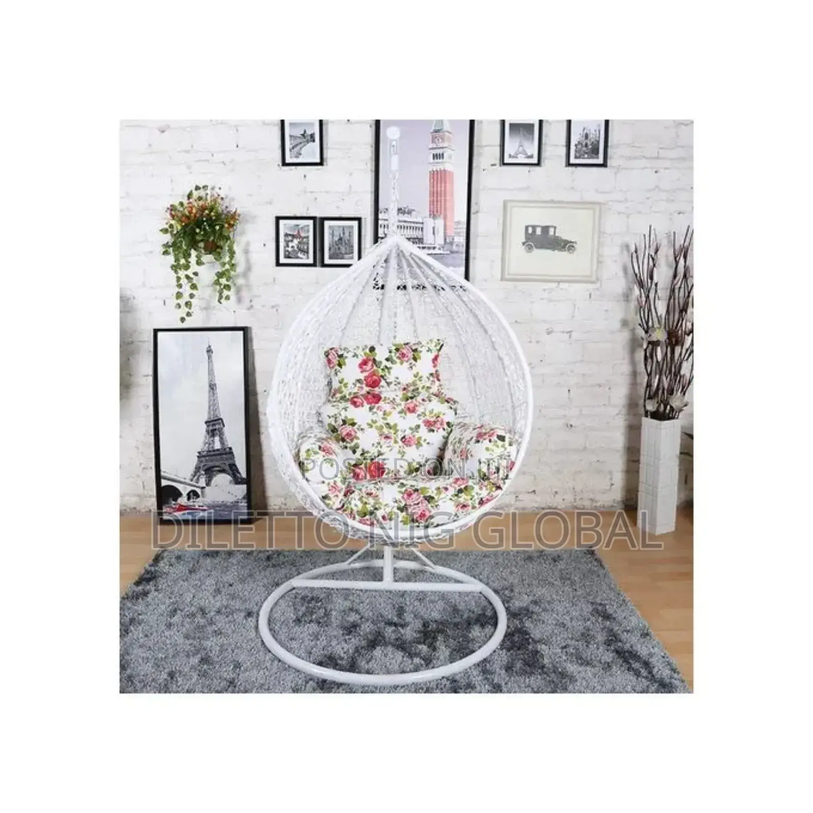 Indoor / Outdoor Swing Luxury Chair(Flower Design)