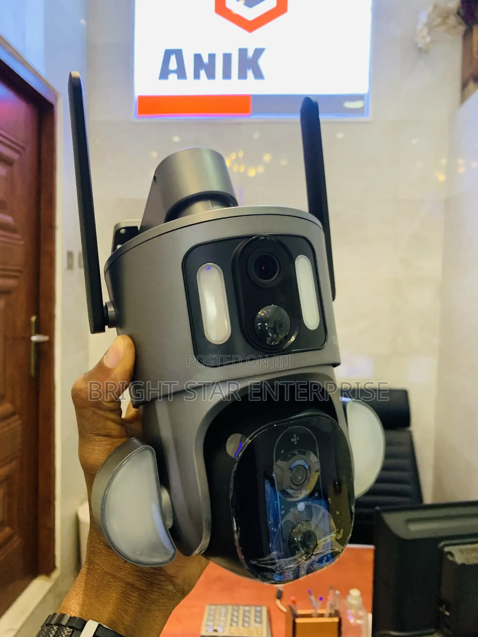 CCTV Solar Double Lens Camera 360 Degree With Voice