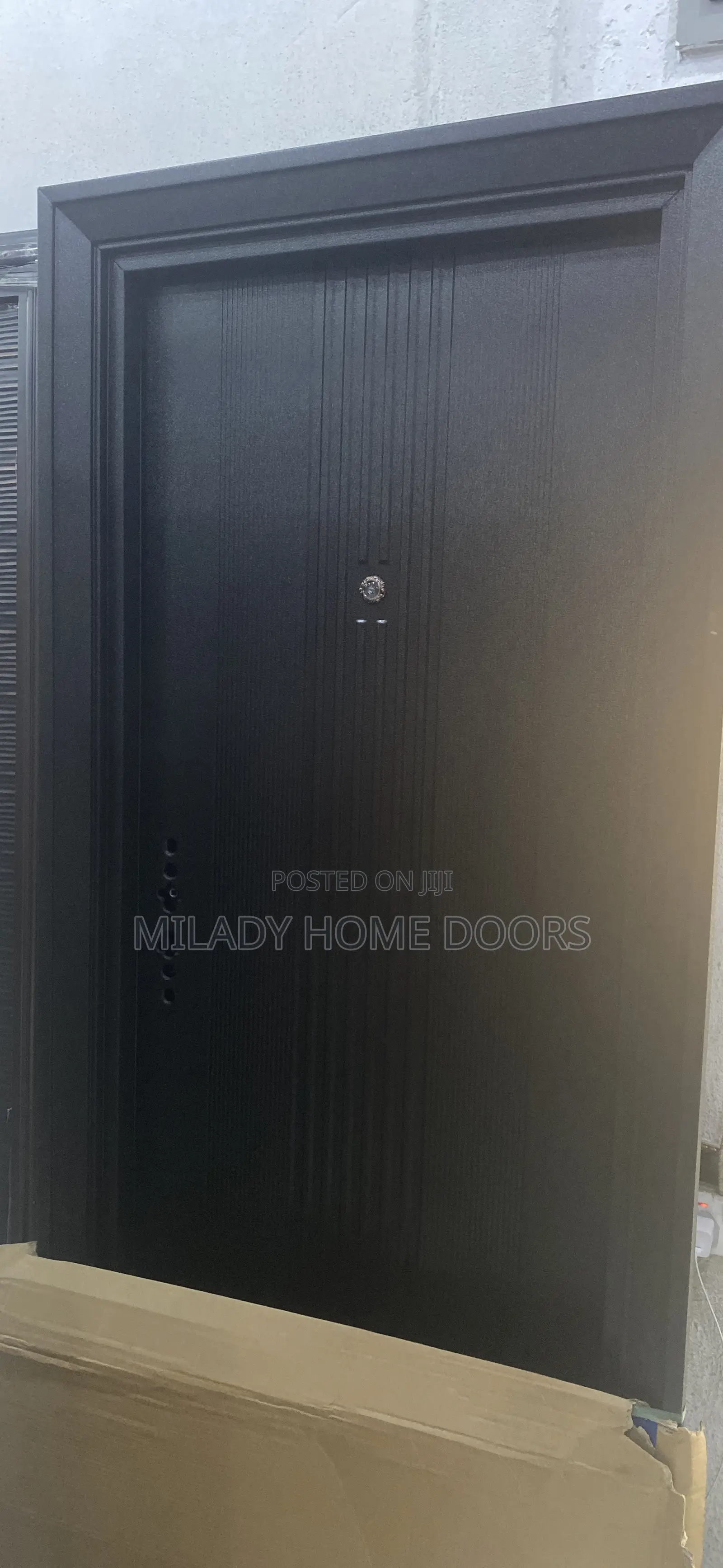 Black Steel Door 90mm 3ft (Boldline)