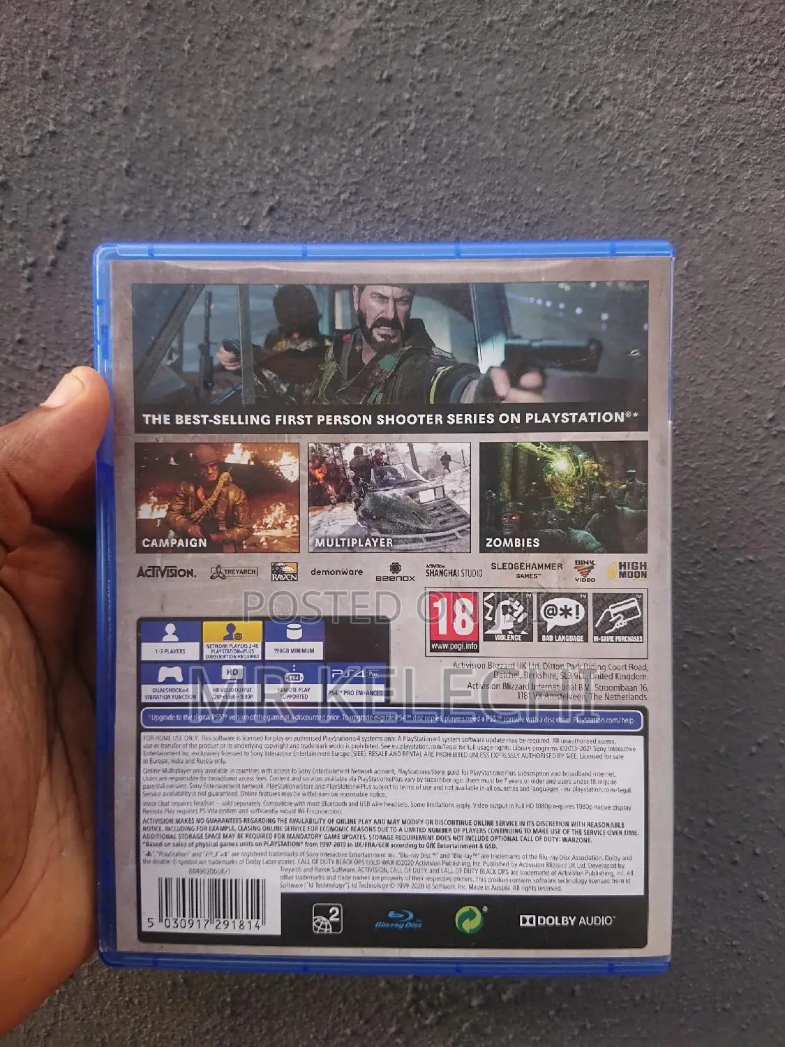 Uk Used Call of Duty: Cold War for Ps4/Ps5 (Internet Required)