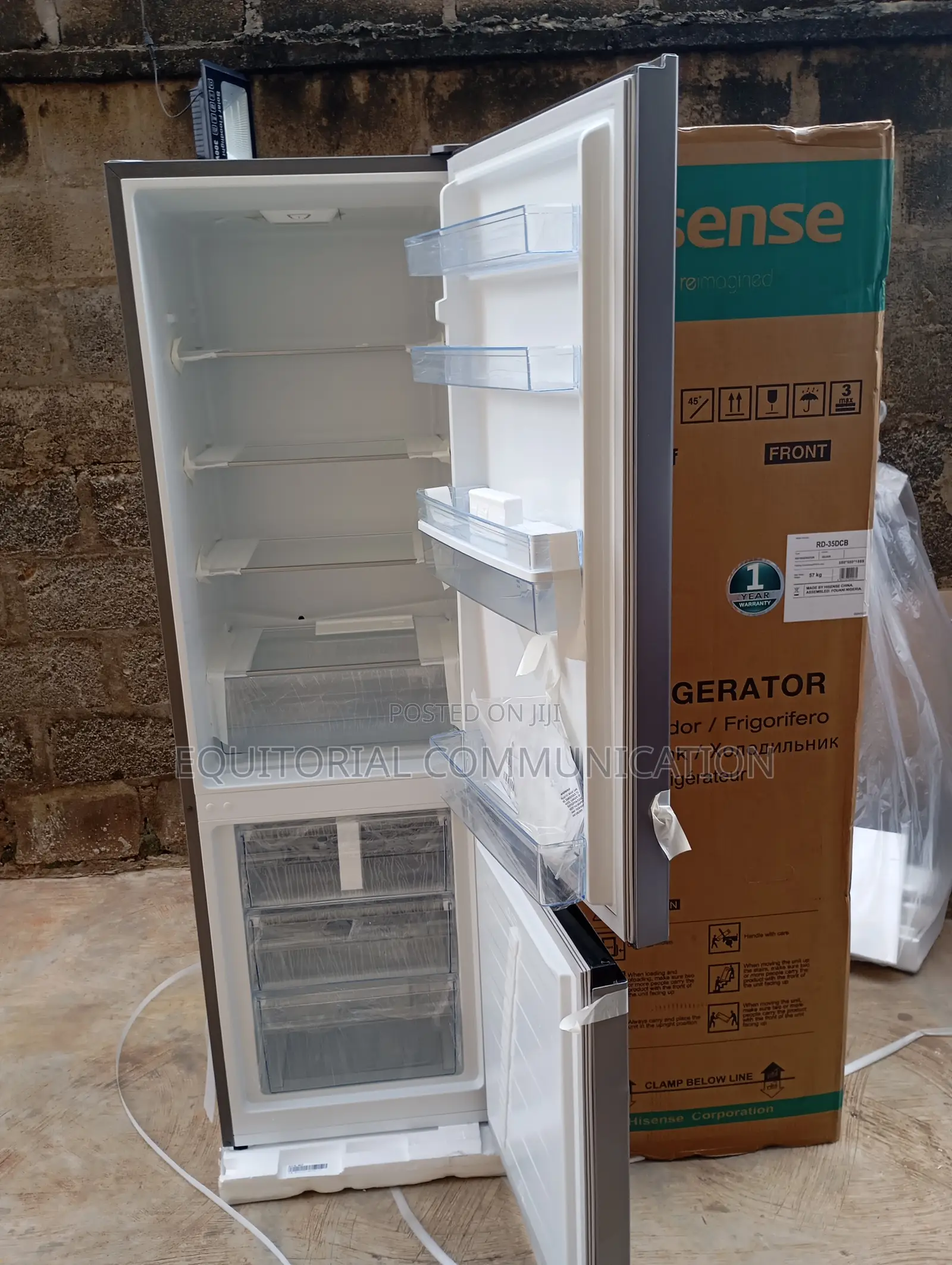 Sleek Silver Hisense 35dcb-Rd – 264l Bottom Freezer Fridge