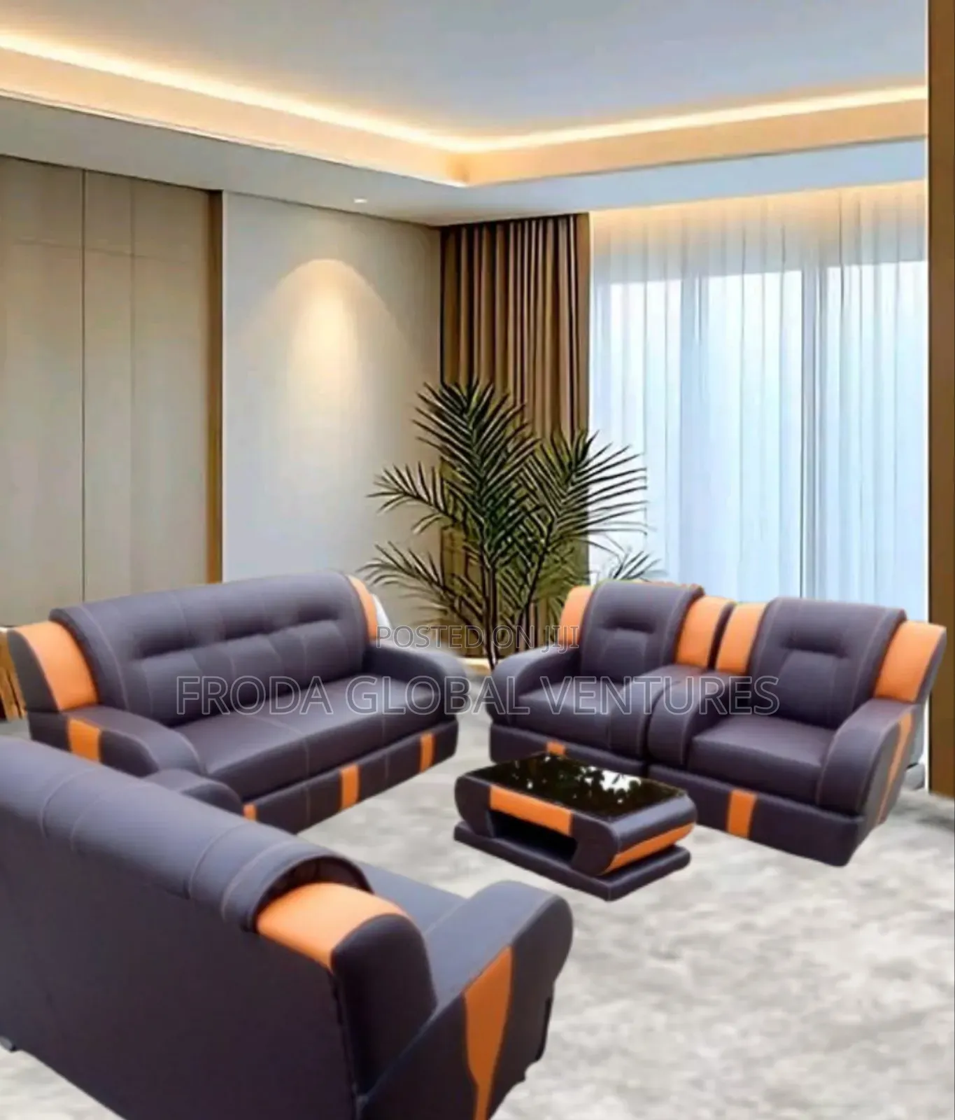 Quality Couch of 7 Seaters Sofa Chairs and Table. Pbll12