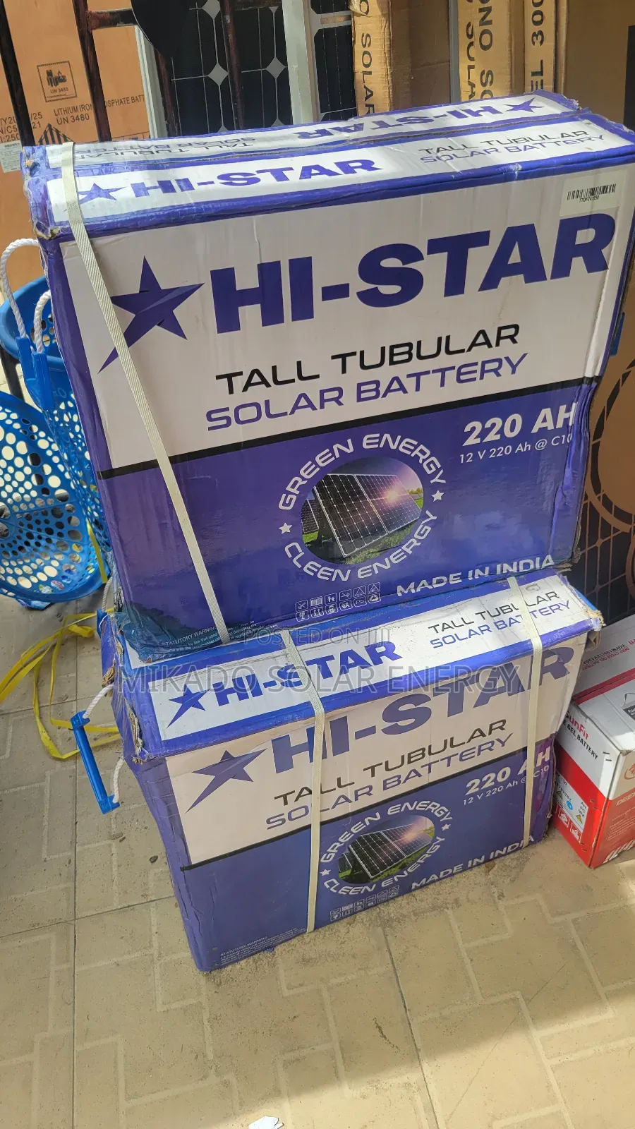 220ah 12v Hi-Star Tall Tubular Battery
