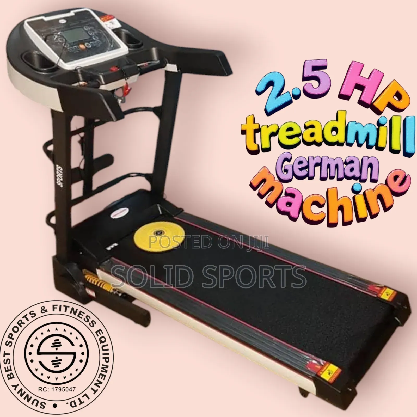 German Machine 2.5 Hp Treadmill With Twister and Dumbbell 
