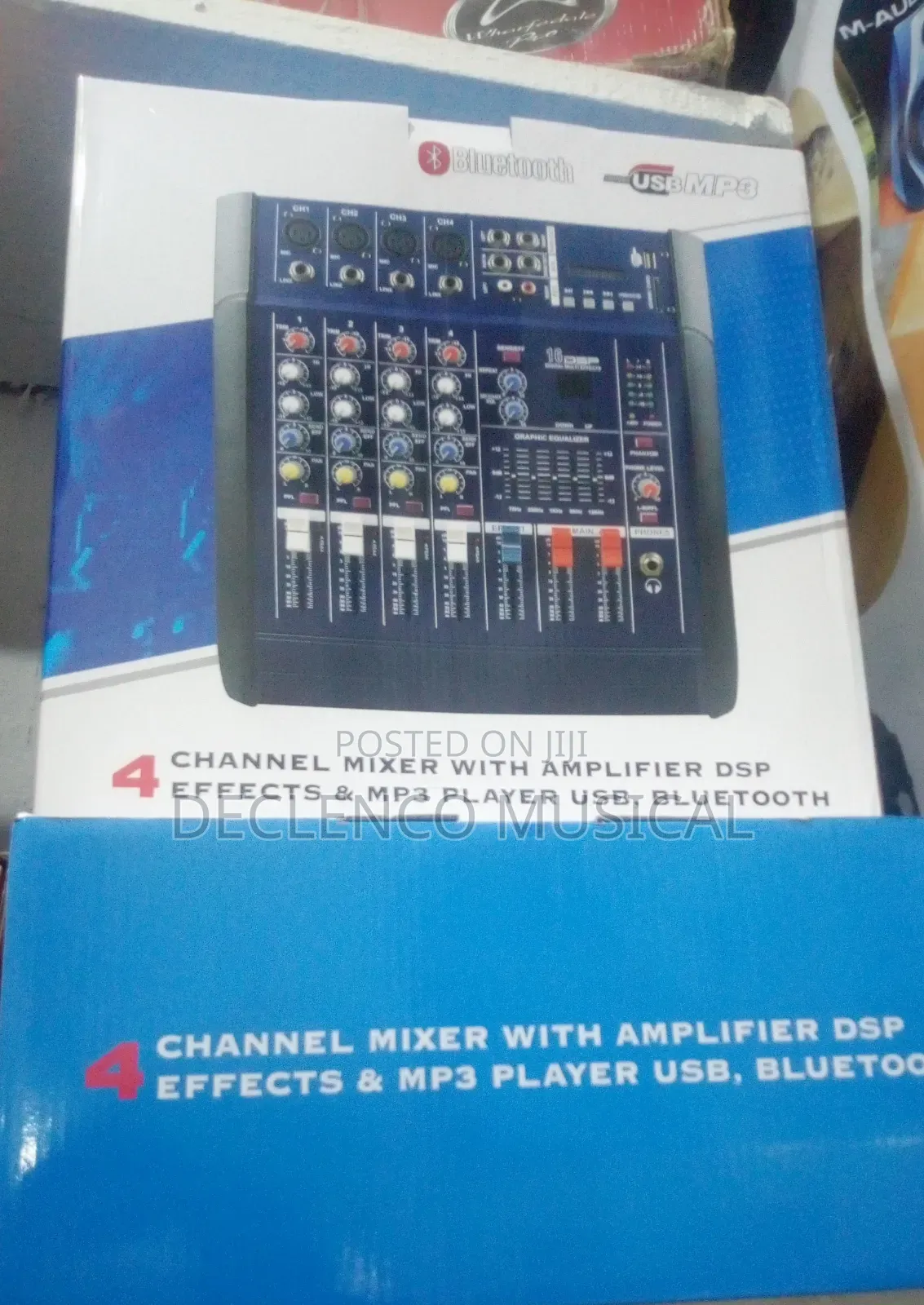 Professional 4 Channel Mixer With Amplifier