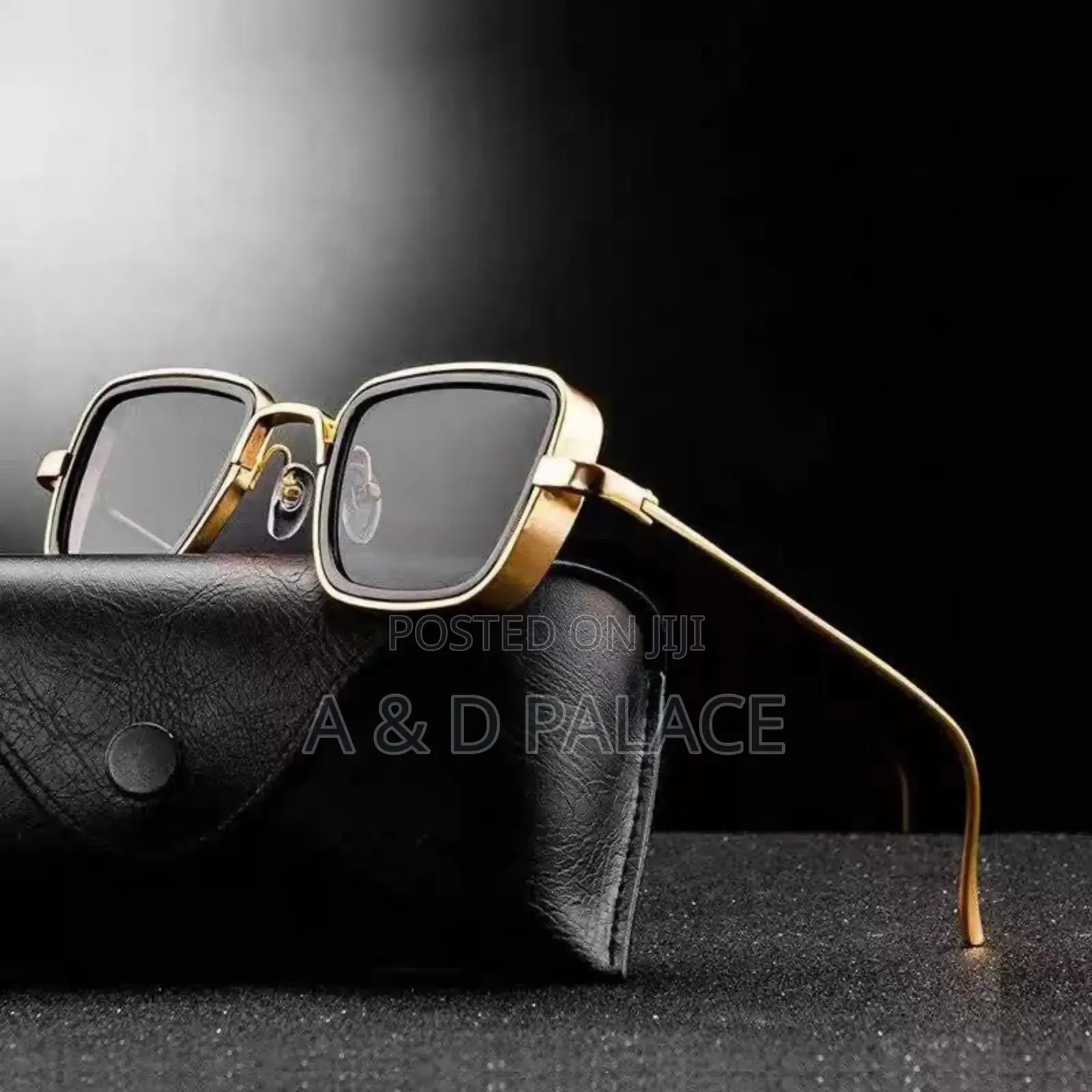 Original Metal Trend Men Fashion Thick Sunglasses With Case