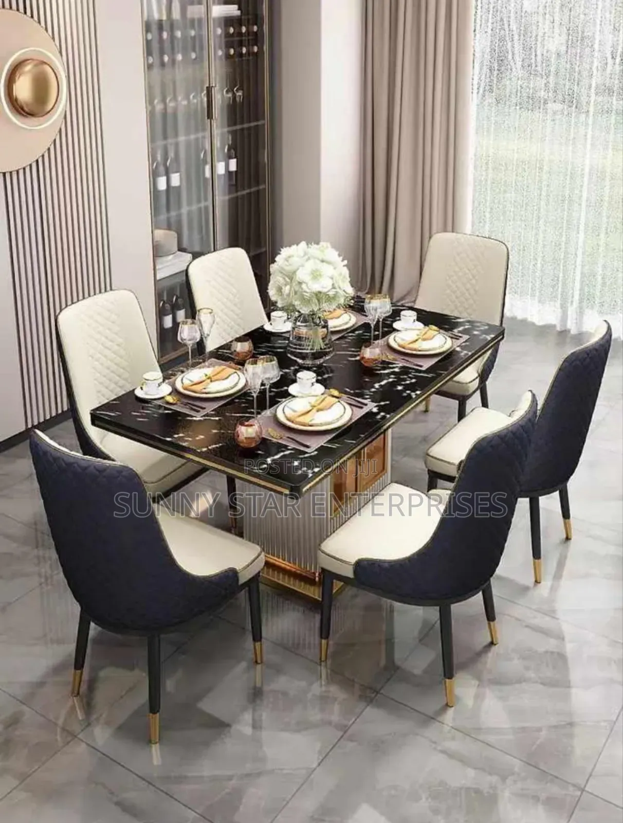 Quality Imported Set of Marble Dinning