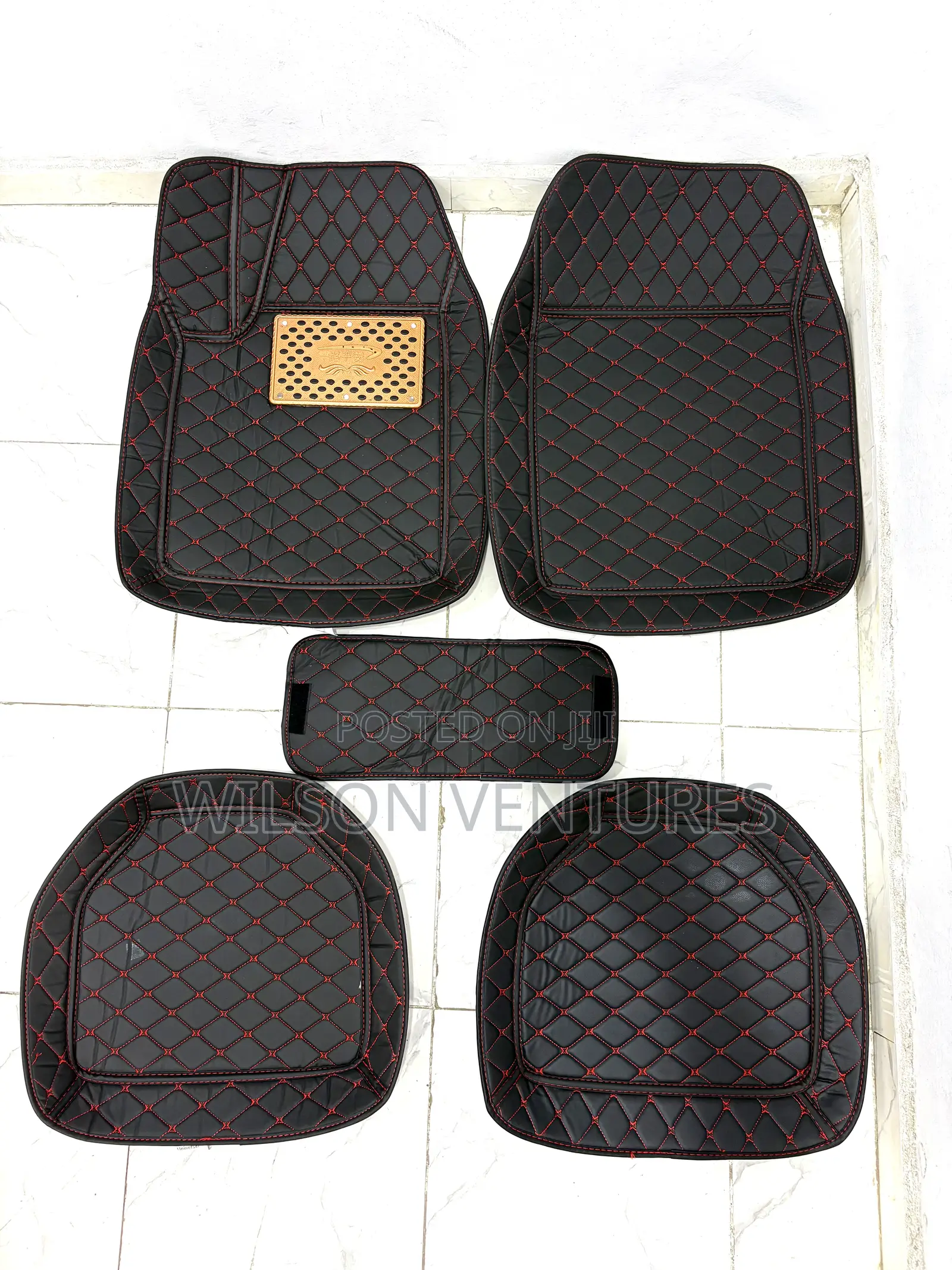 Universal Tiles Leather Foot Mat