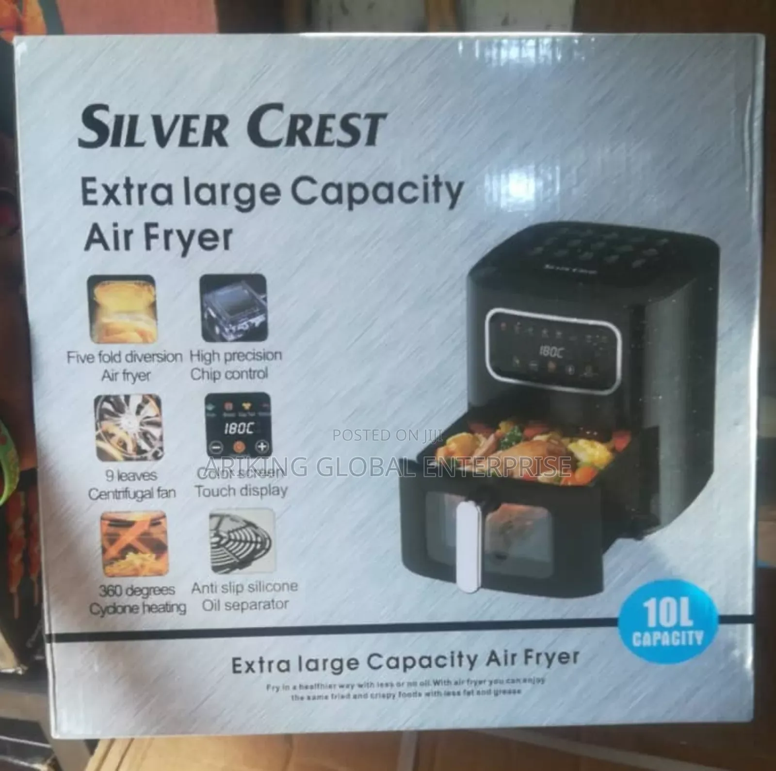 Silver Crest Extra Large Capacity Airfryer 10litres