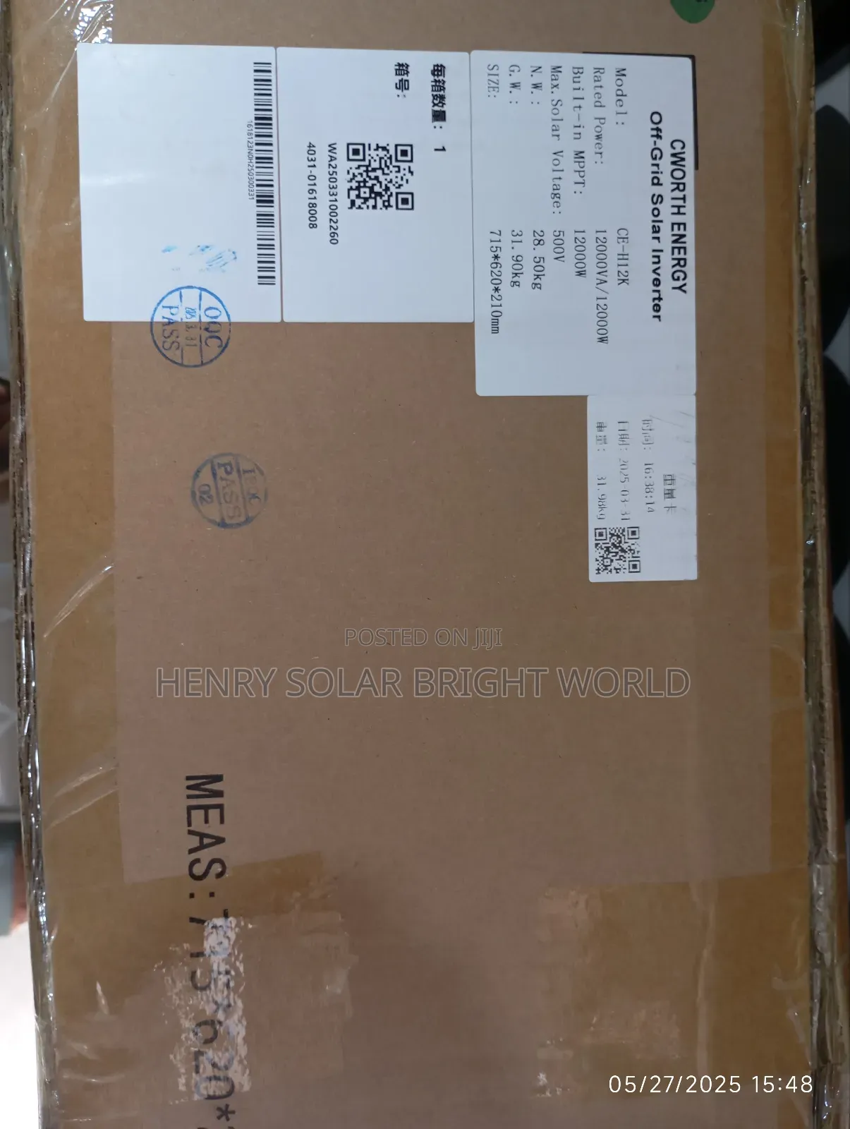 Cworth Energy 12kva 48v Hibrid Inverter