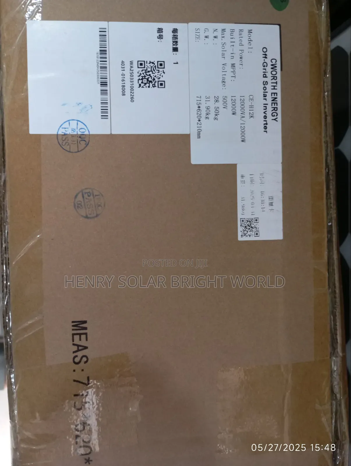 Cworth Energy 12kva 48v Hibrid Inverter