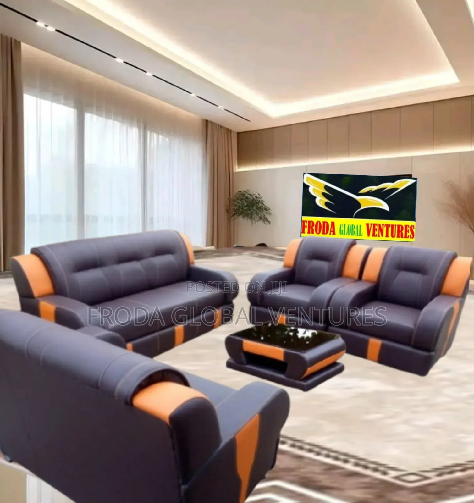 Quality Couch of 7 Seaters Sofa Chairs and Table. Pbll25