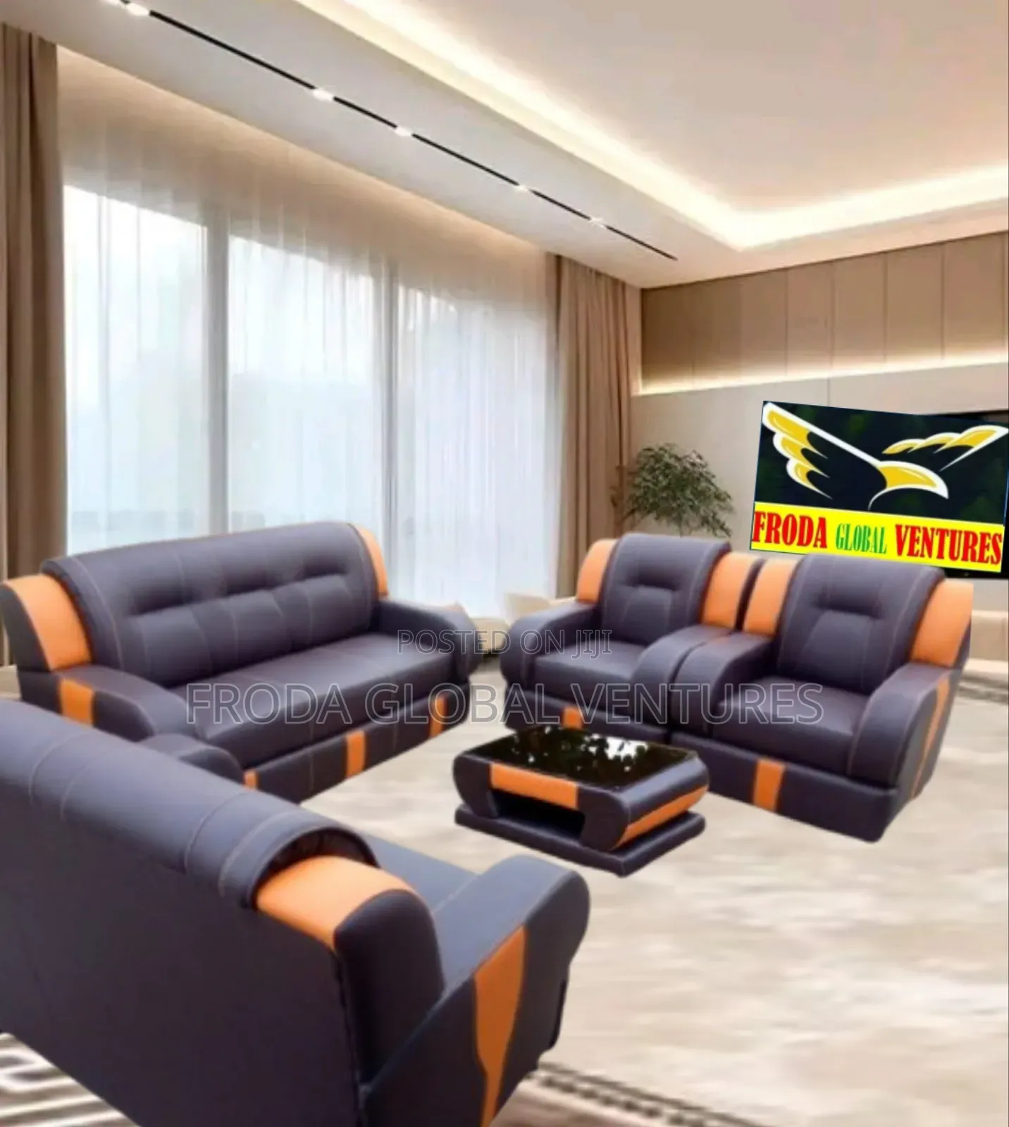 Quality Couch of 7 Seaters Sofa Chairs and Table. Pbll26