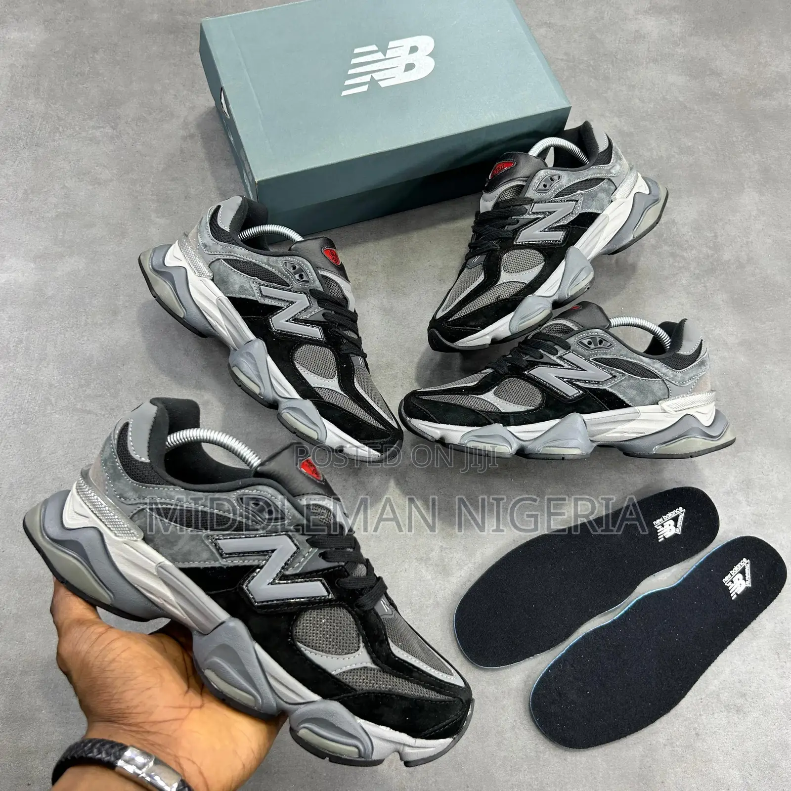 New Balance 9060 Black Castle Rock Sneakers