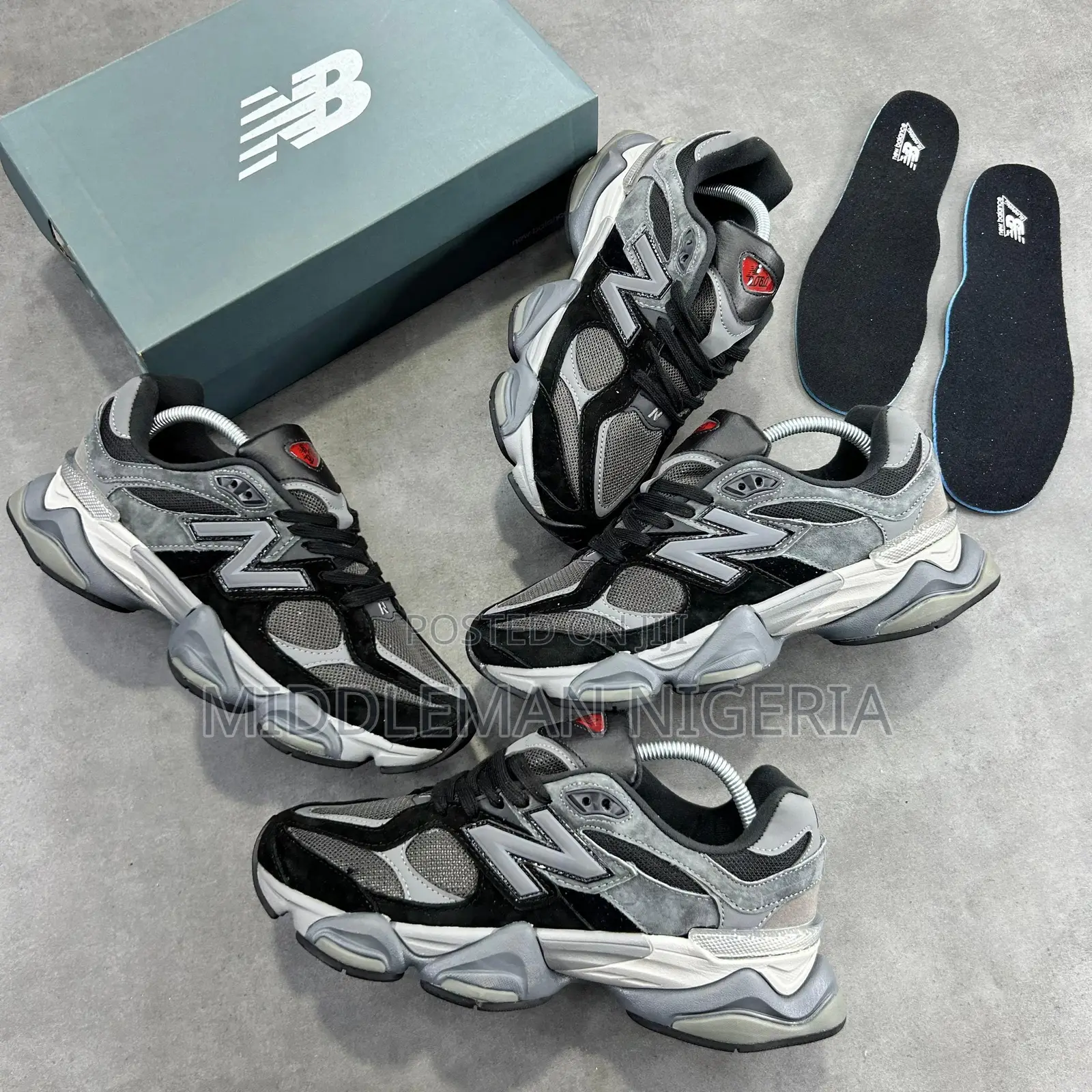 New Balance 9060 Black Castle Rock Sneakers