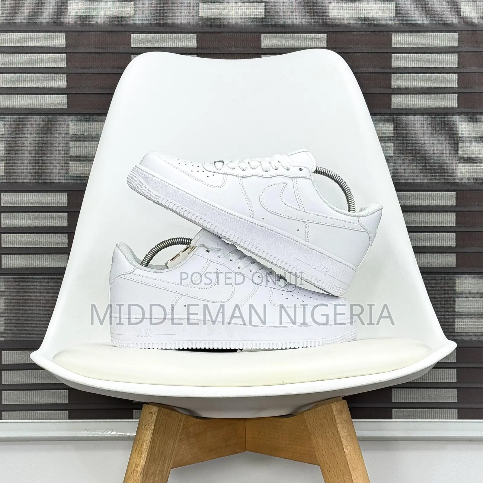 Nike Airforce 1 Cocaine White Evergreen Unisex Sneakers