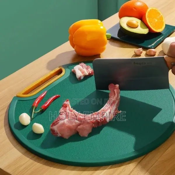 Double-Sided Pe Chopping Board Anti-Mildew Non-Slip Round
