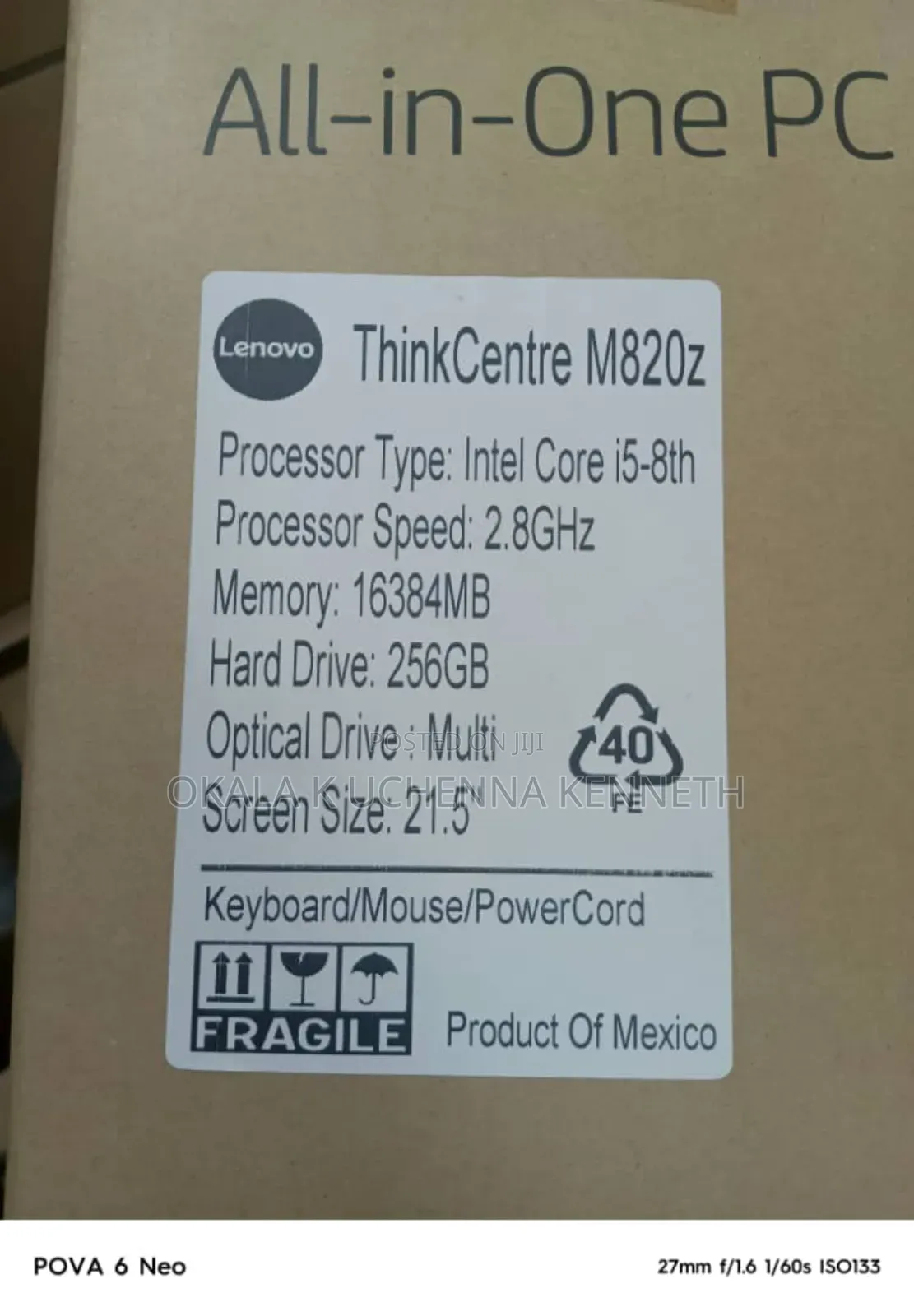 New Lenovo ThinkCentre M810z AIO 16GB Intel Core i5 SSD 256GB
