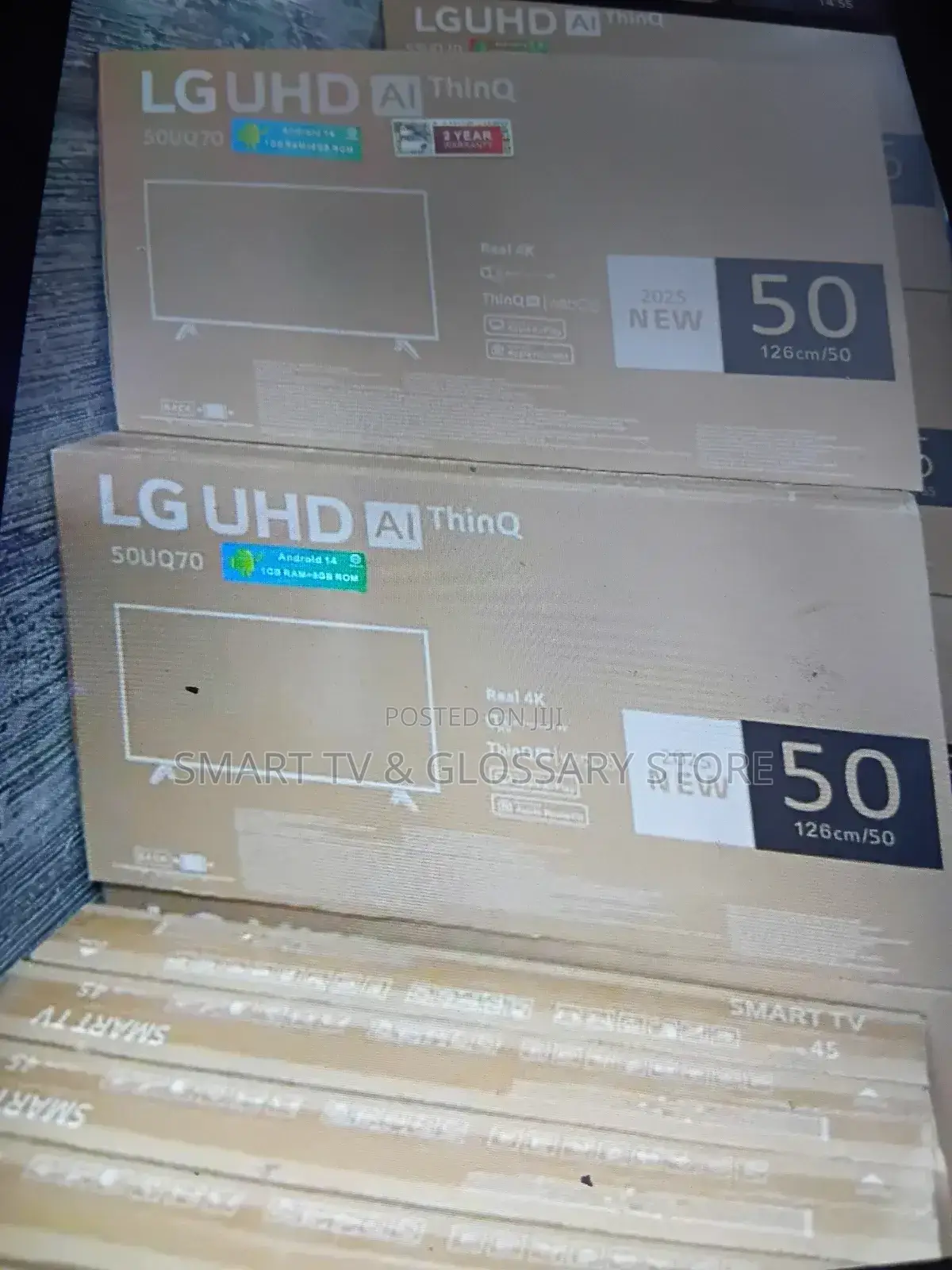 50 Inches With Inbuld Bluetooth Internet Network Frameless.
