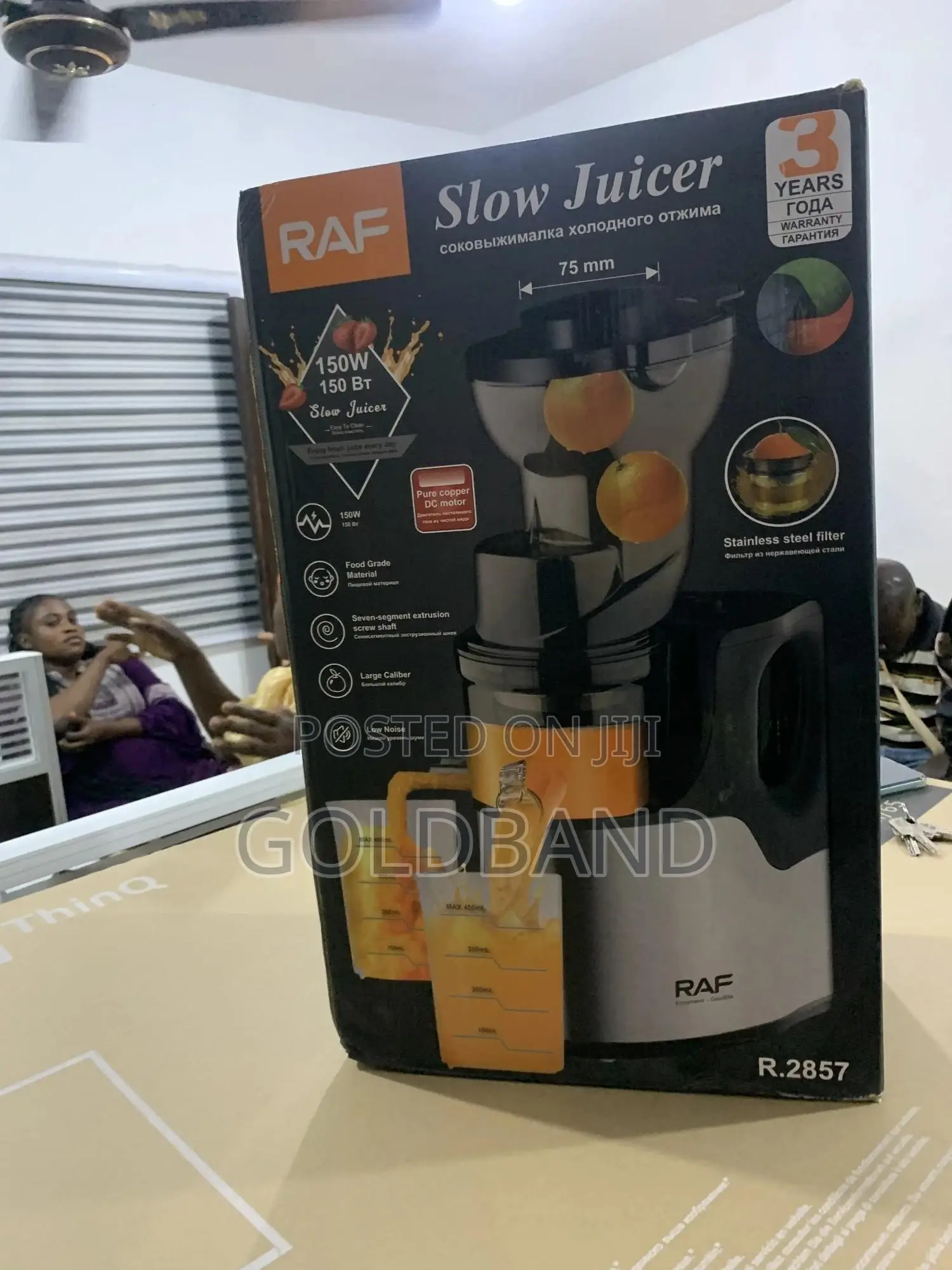 Raf 150w Low Noise Cold-Press Slow Juicer