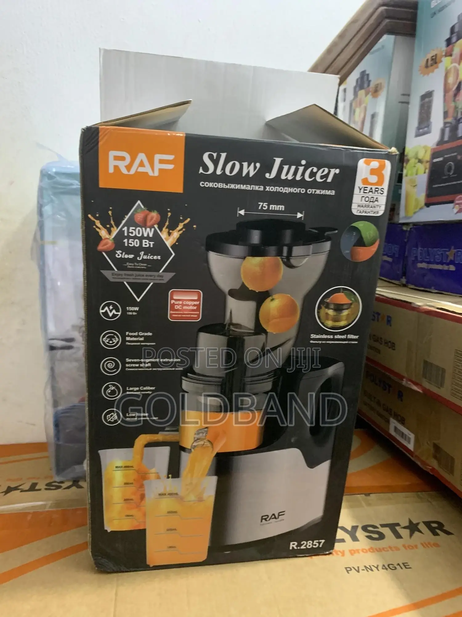 Enjoy Natural Juice With 150w Raf Slow Juicer