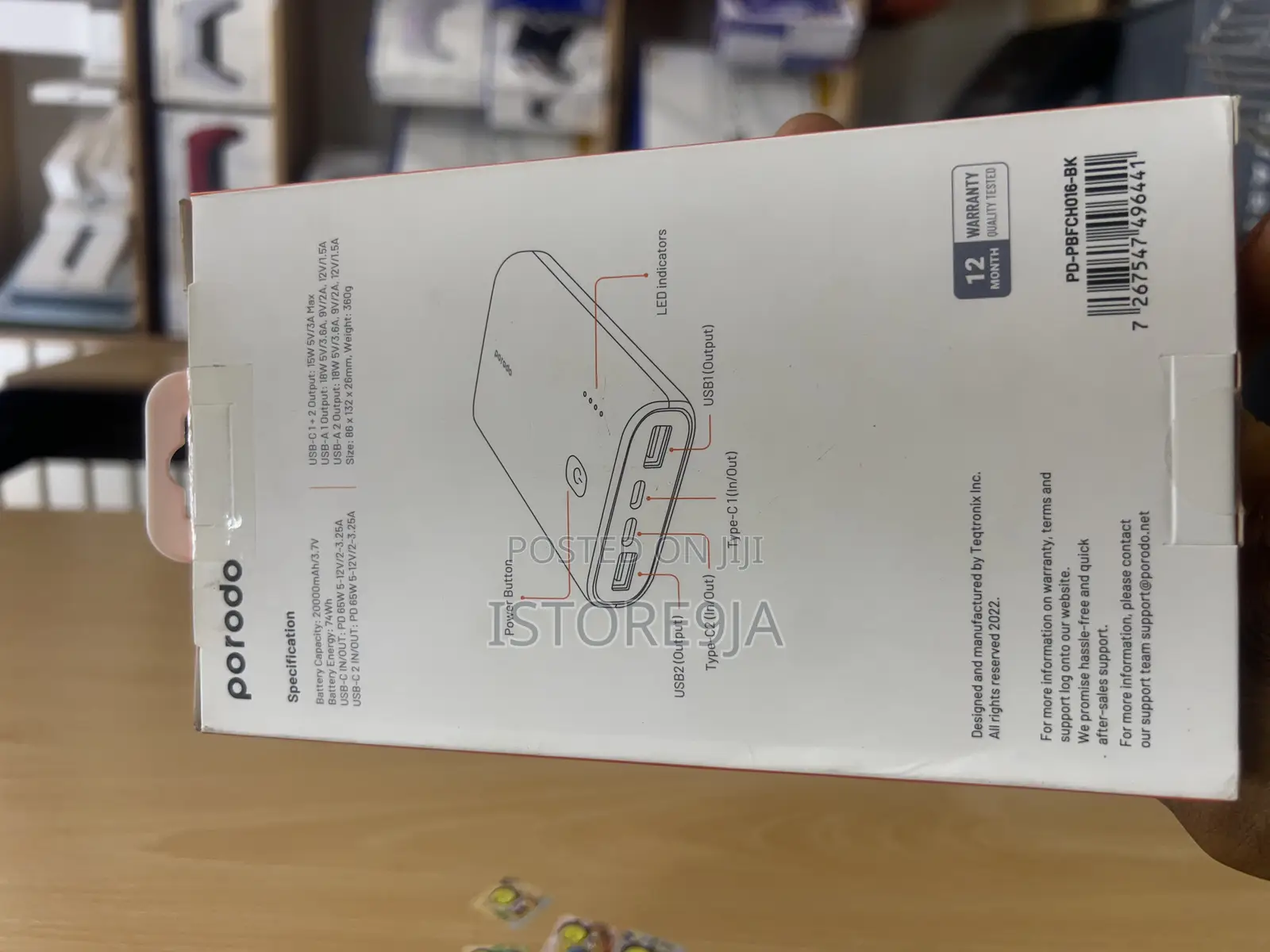 Porodo 2000mah 83w Powerbank