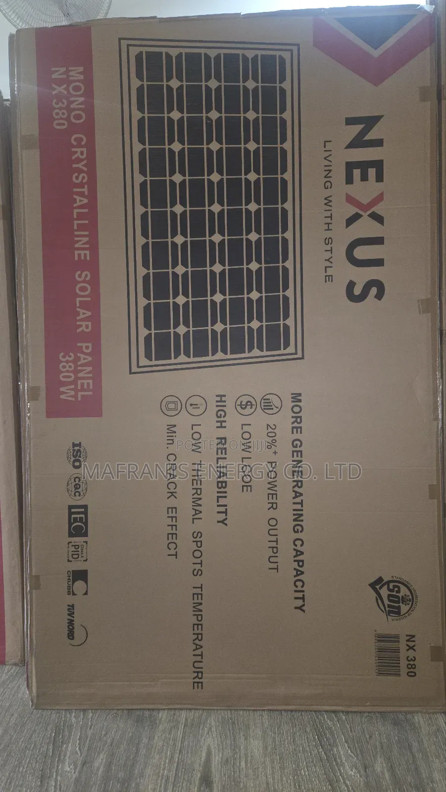 380 Nexus Monocrystaline Solar Panal